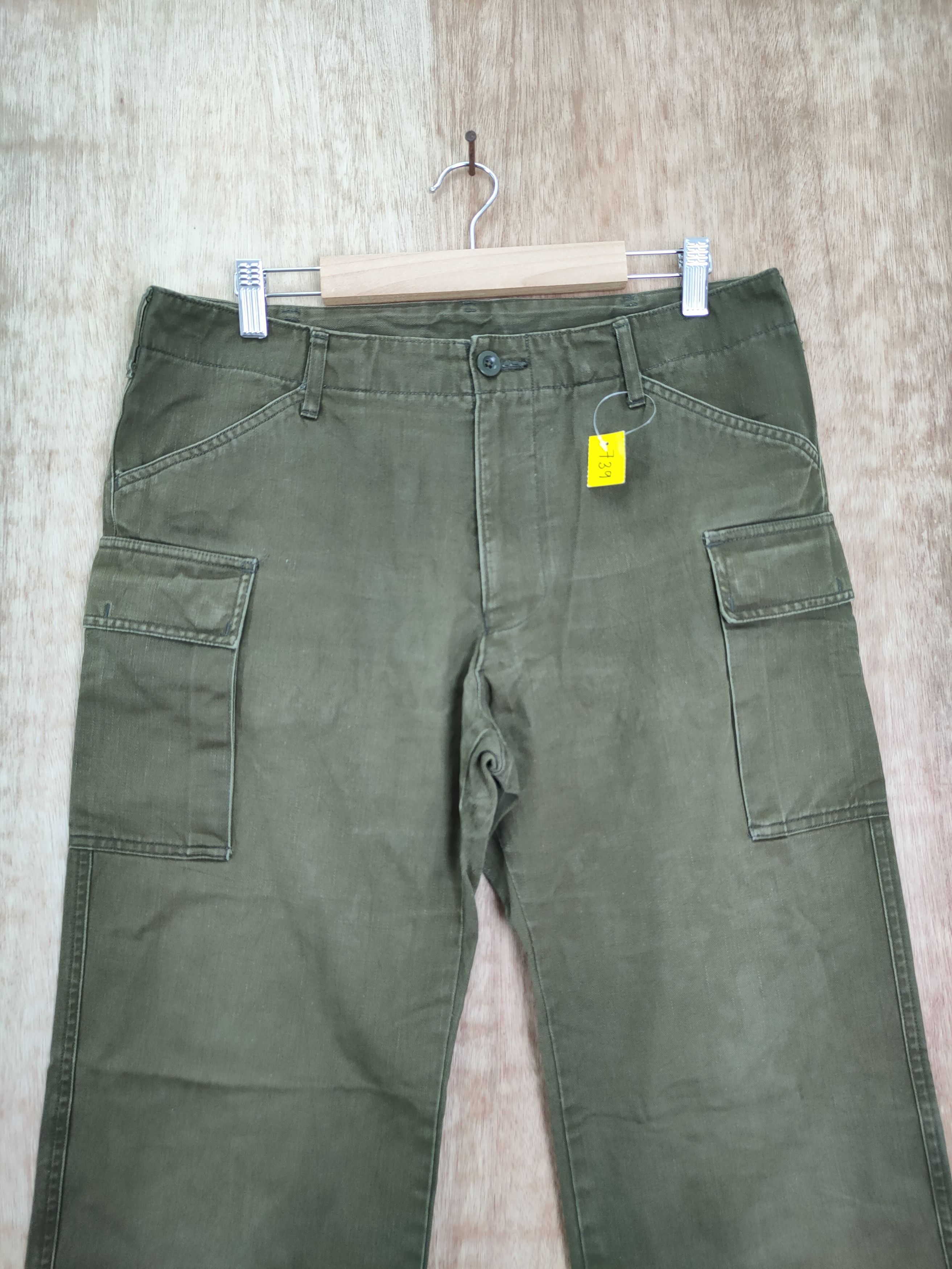 Japanese Brand DLL Tabloid News green utility vintage cargo pants #739 Size US 31 - 3 Thumbnail