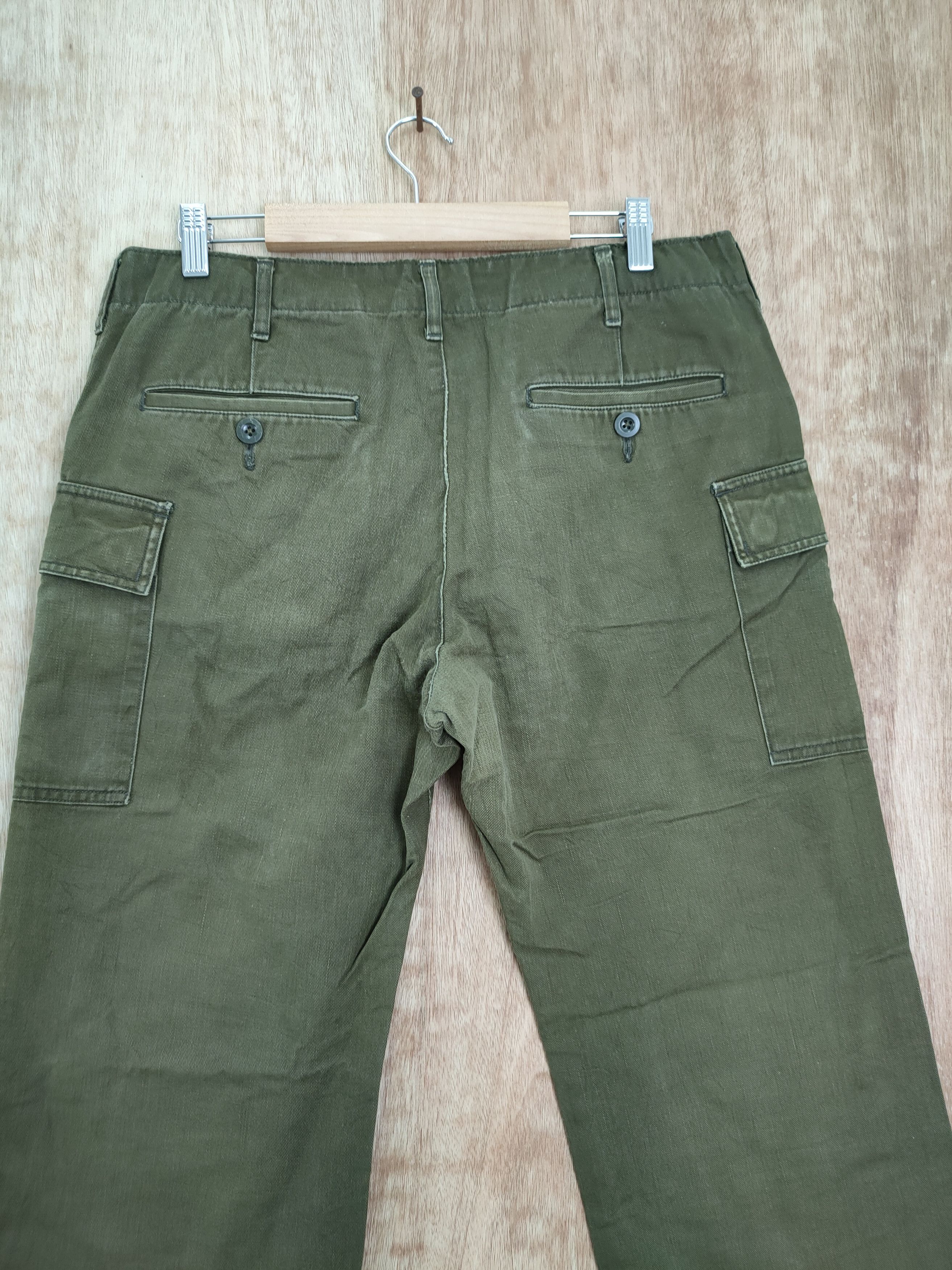 Japanese Brand DLL Tabloid News green utility vintage cargo pants #739 Size US 31 - 7 Thumbnail