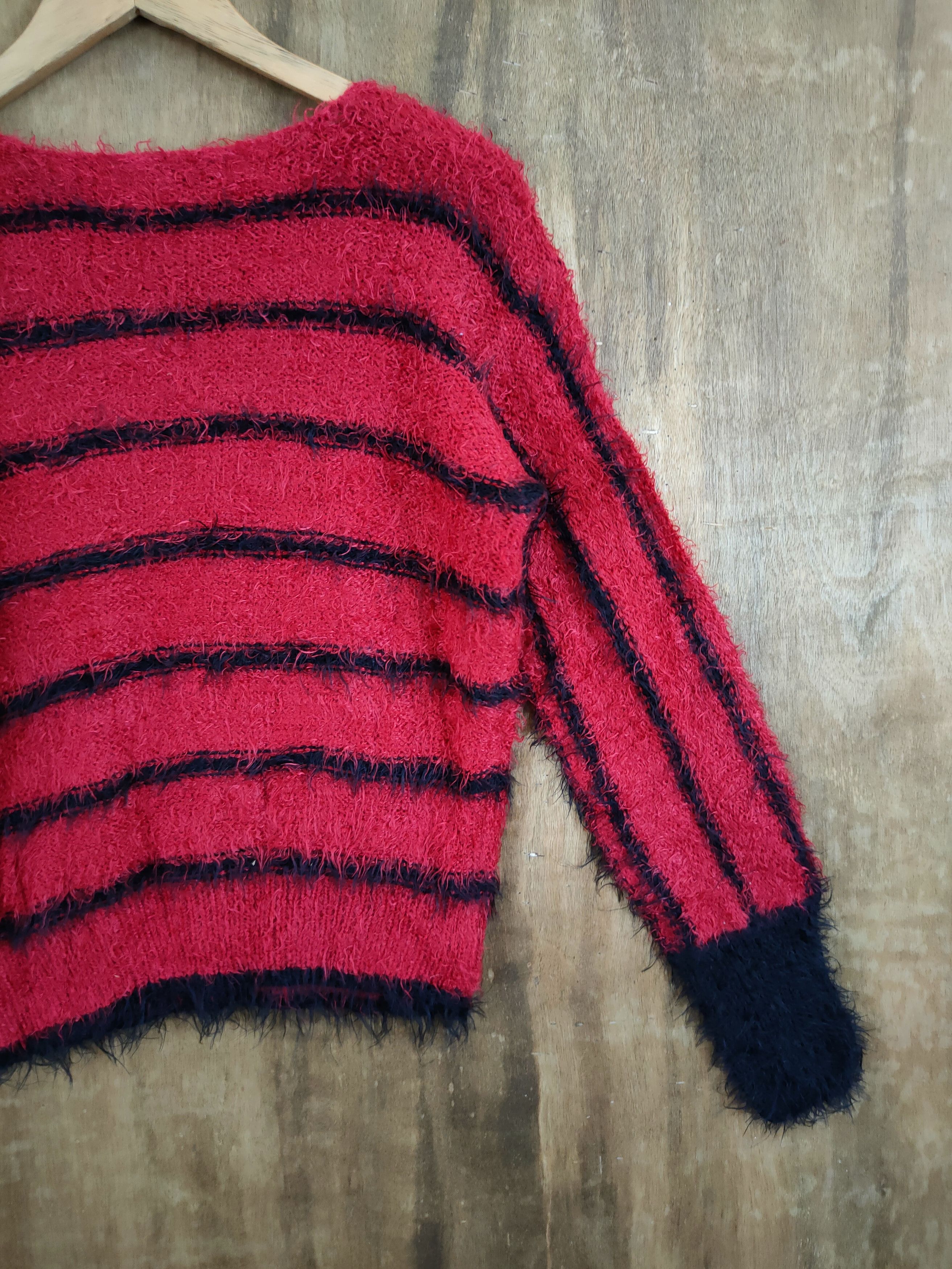 Homespun Knitwear D Real K stripe mohair shaggy knited like cobain #46-1005 Size M / US 6-8 / IT 42-44 - 11 Thumbnail