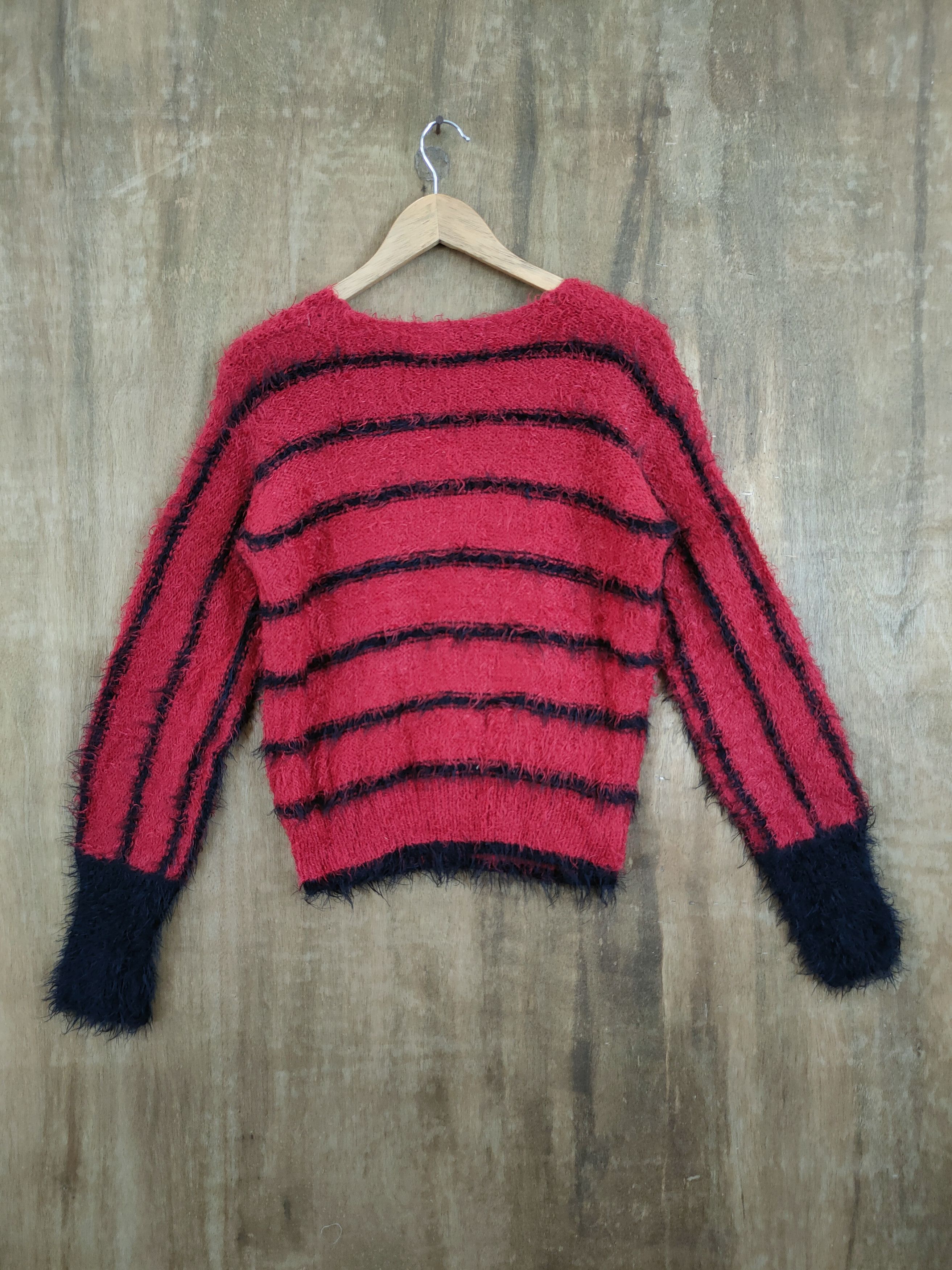Homespun Knitwear D Real K stripe mohair shaggy knited like cobain #46-1005 Size M / US 6-8 / IT 42-44 - 9 Thumbnail