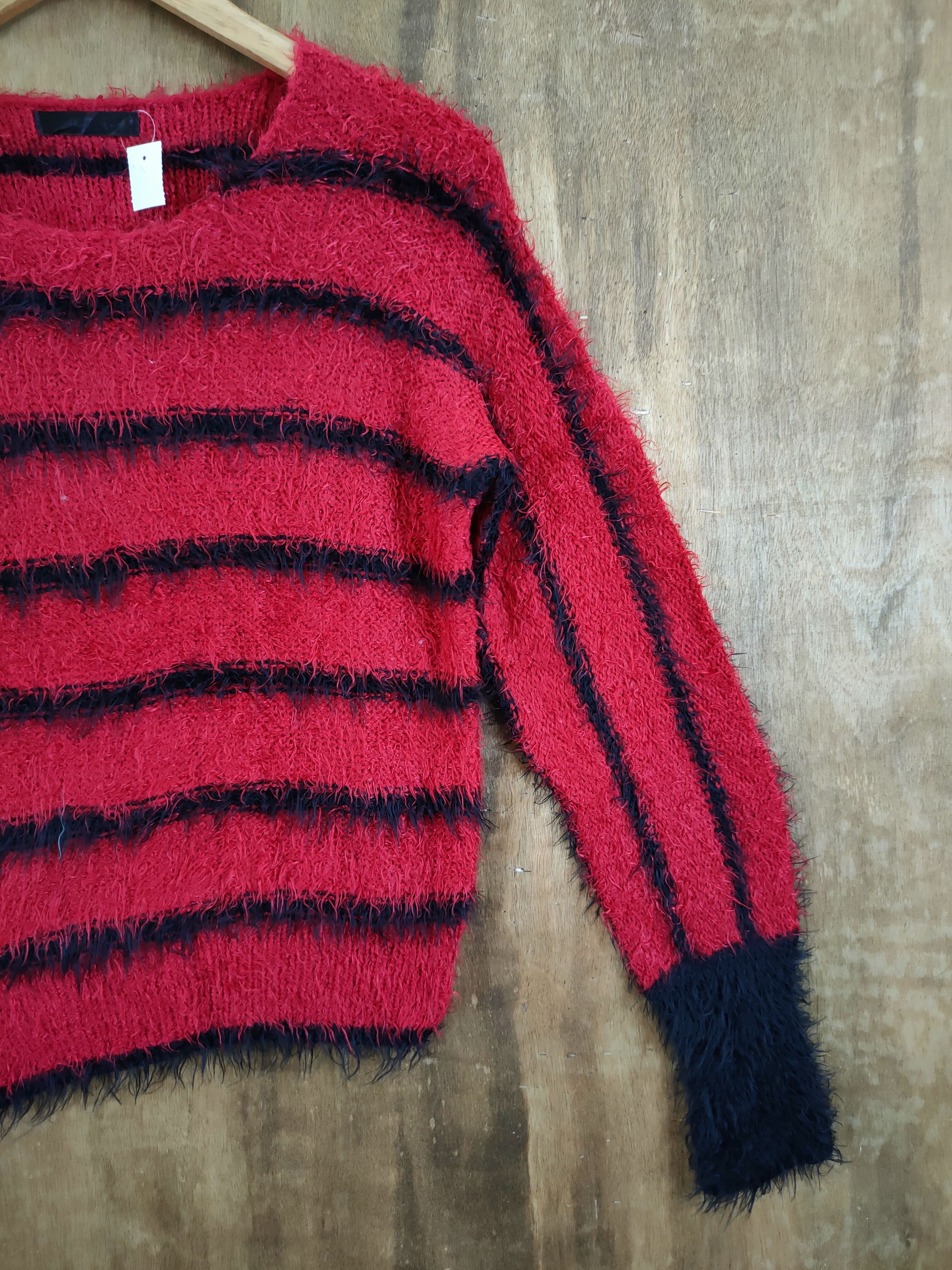 Homespun Knitwear D Real K stripe mohair shaggy knited like cobain #46-1005 Size M / US 6-8 / IT 42-44 - 3 Thumbnail