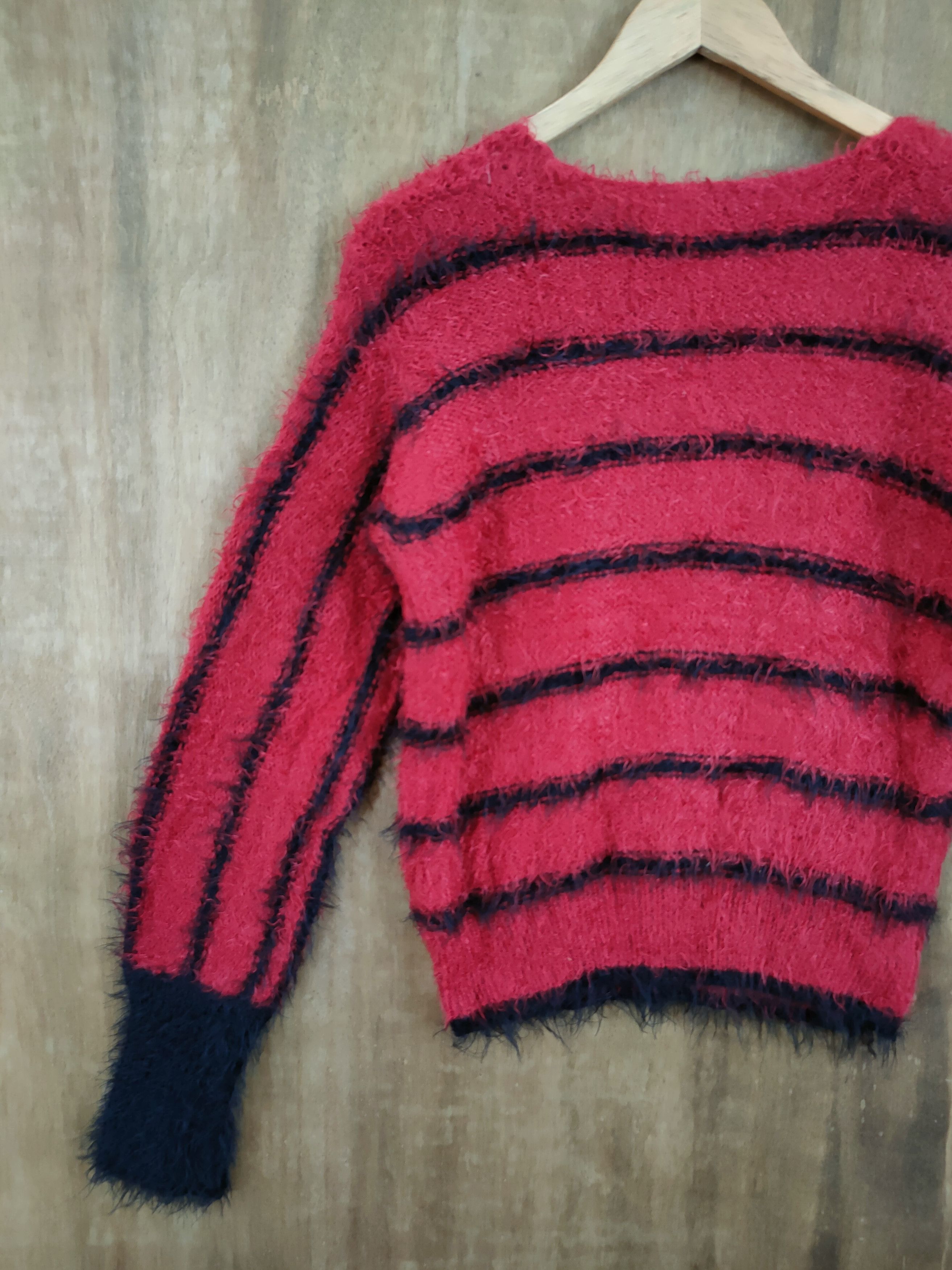 Homespun Knitwear D Real K stripe mohair shaggy knited like cobain #46-1005 Size M / US 6-8 / IT 42-44 - 10 Thumbnail
