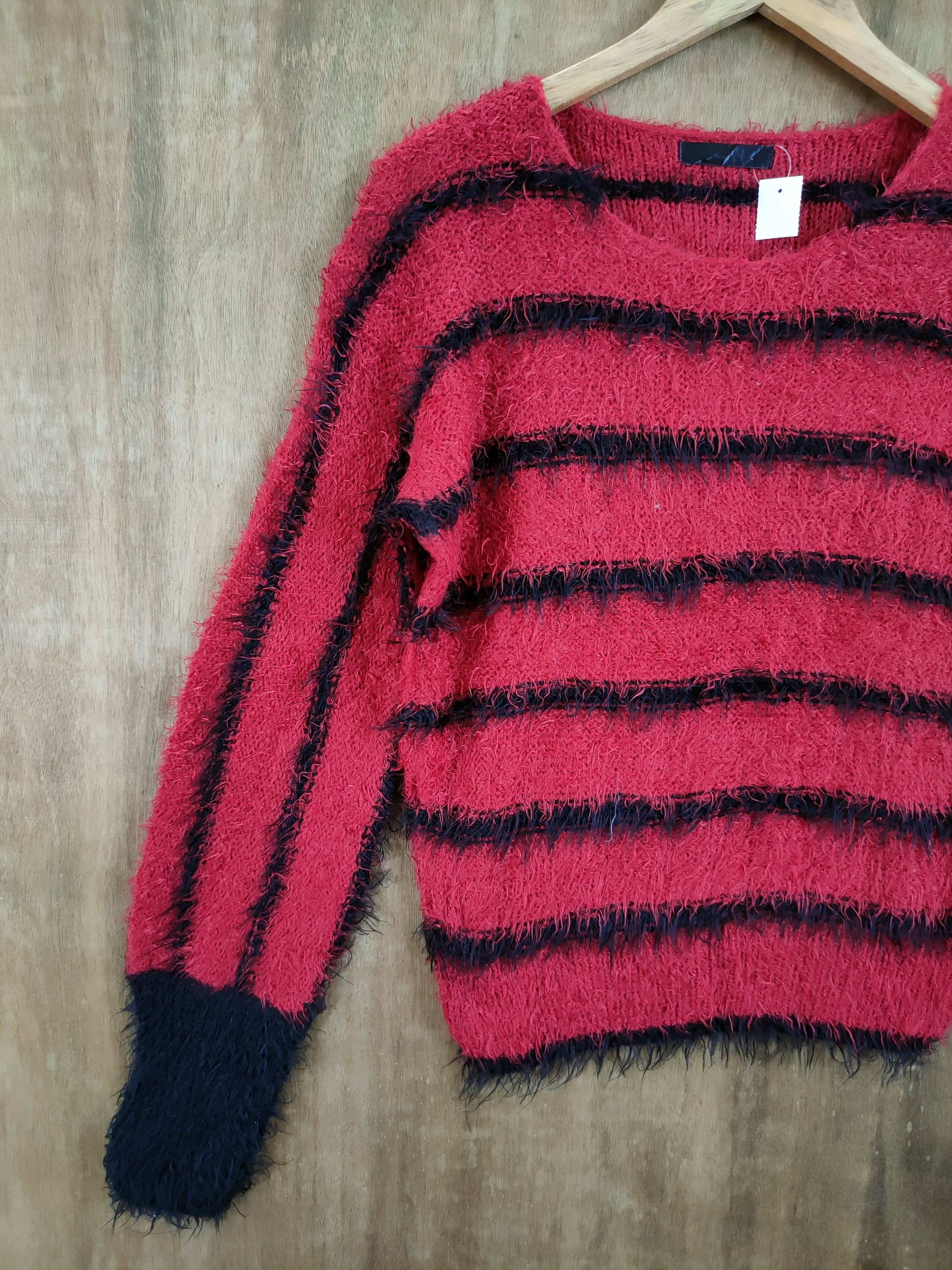 Homespun Knitwear D Real K stripe mohair shaggy knited like cobain #46-1005 Size M / US 6-8 / IT 42-44 - 2 Thumbnail