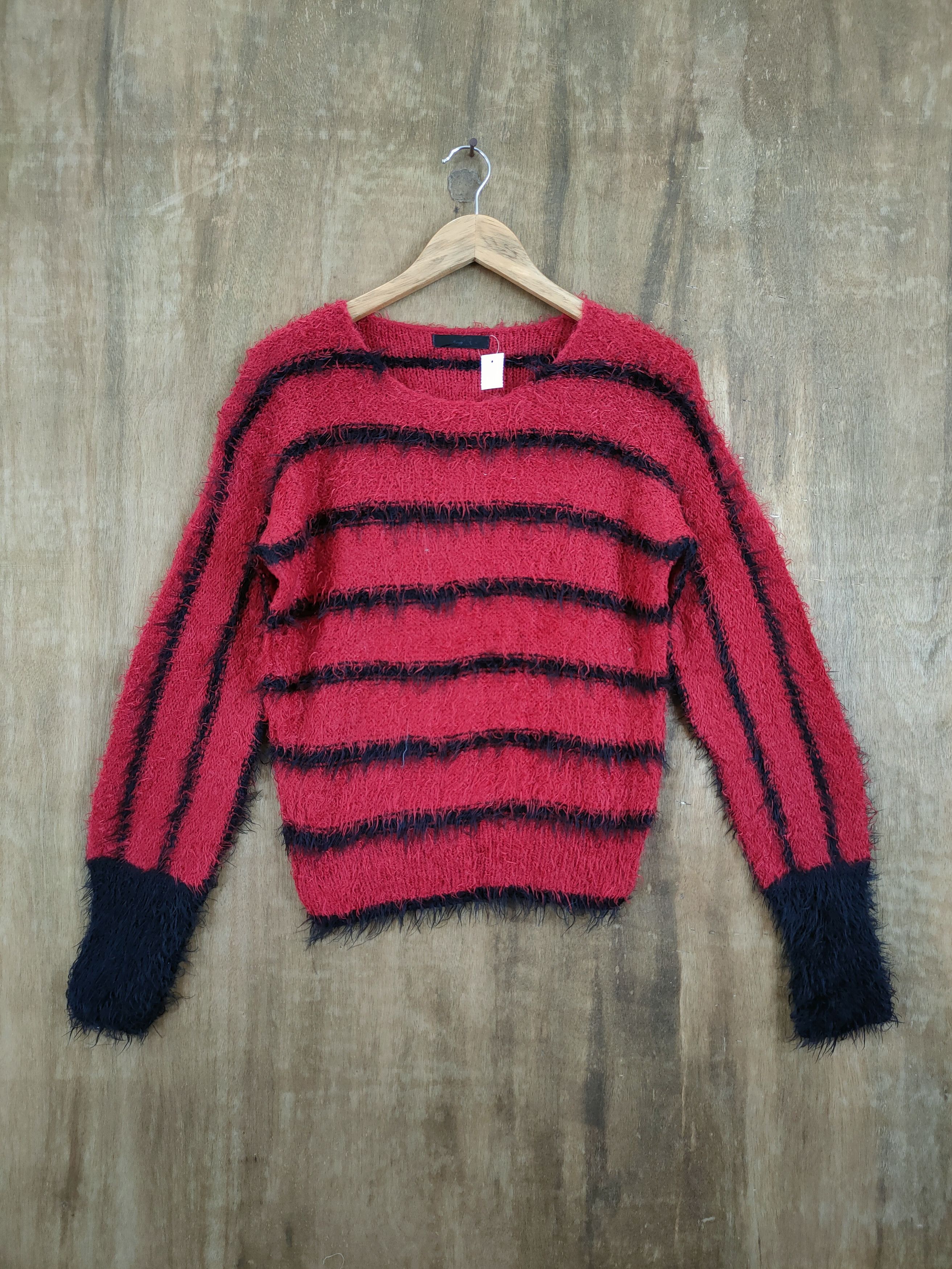 Homespun Knitwear D Real K stripe mohair shaggy knited like cobain #46-1005 Size M / US 6-8 / IT 42-44 - 1 Thumbnail