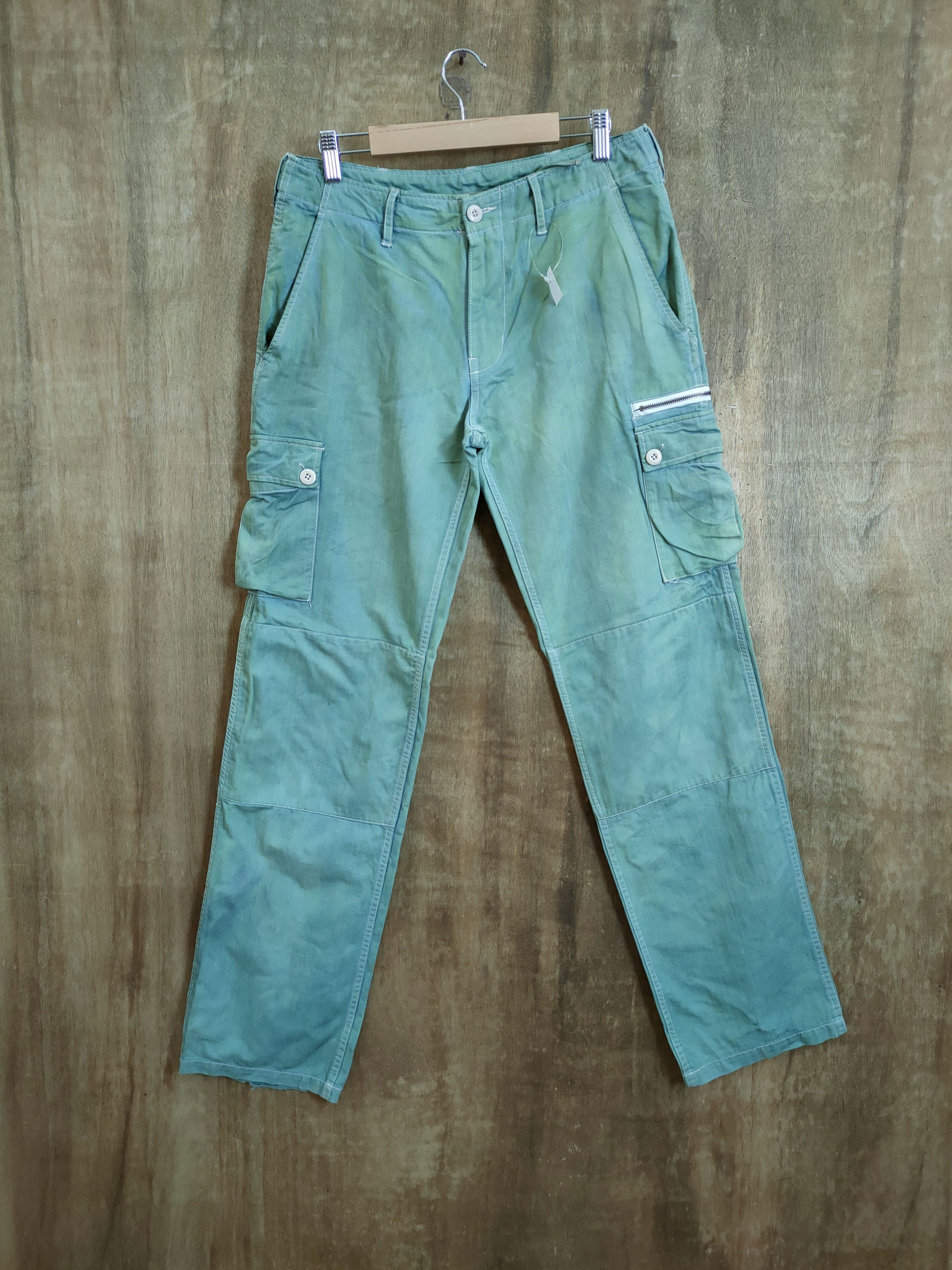 image of Faded Glory Genuine Comfort Utility Faded Green Cargo Pants 46-374, Men's (Size 30)