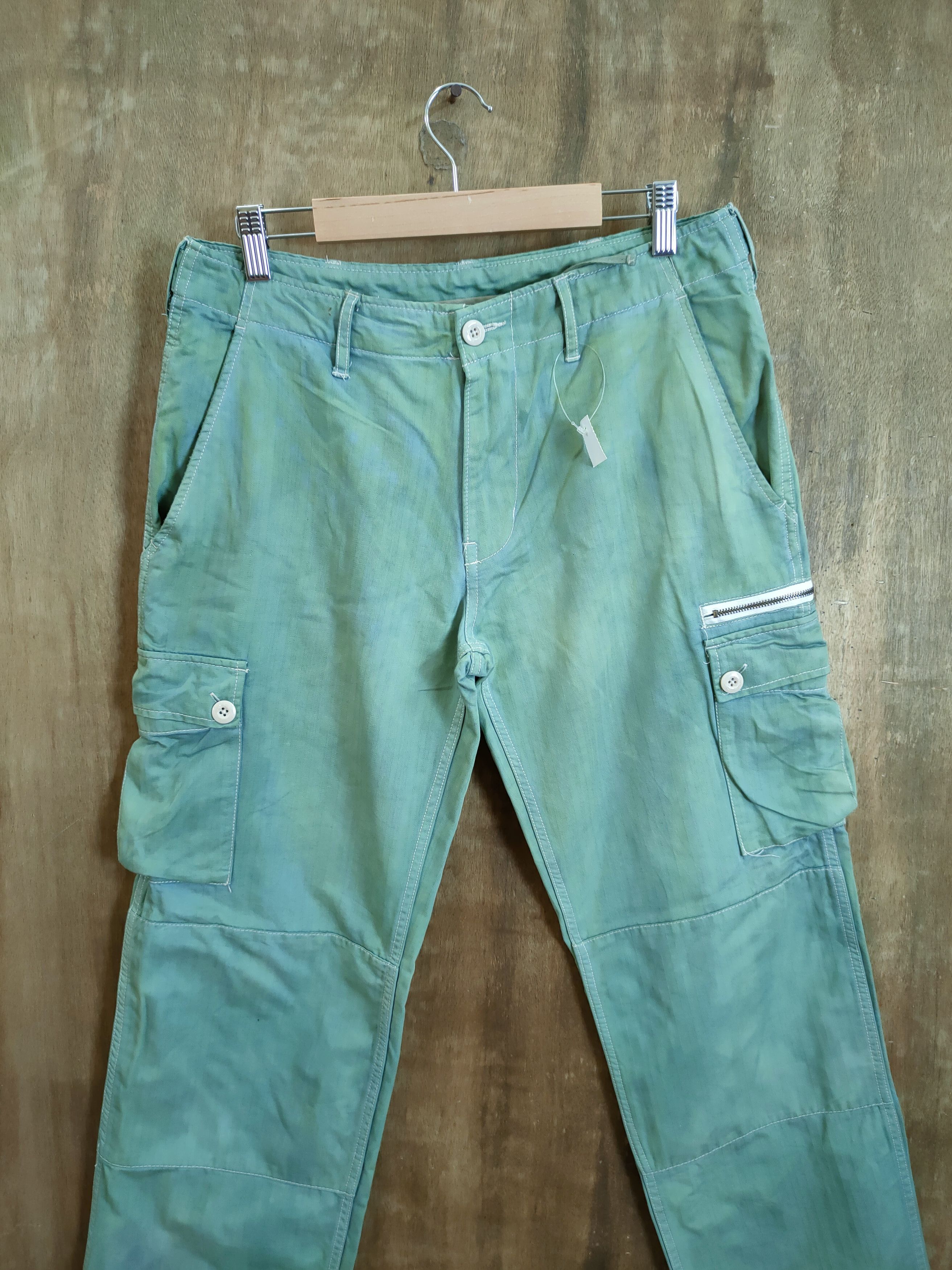 Faded Glory DLL Genuine Comfort utility faded green cargo pants #46-374 Size US 31 - 4 Thumbnail
