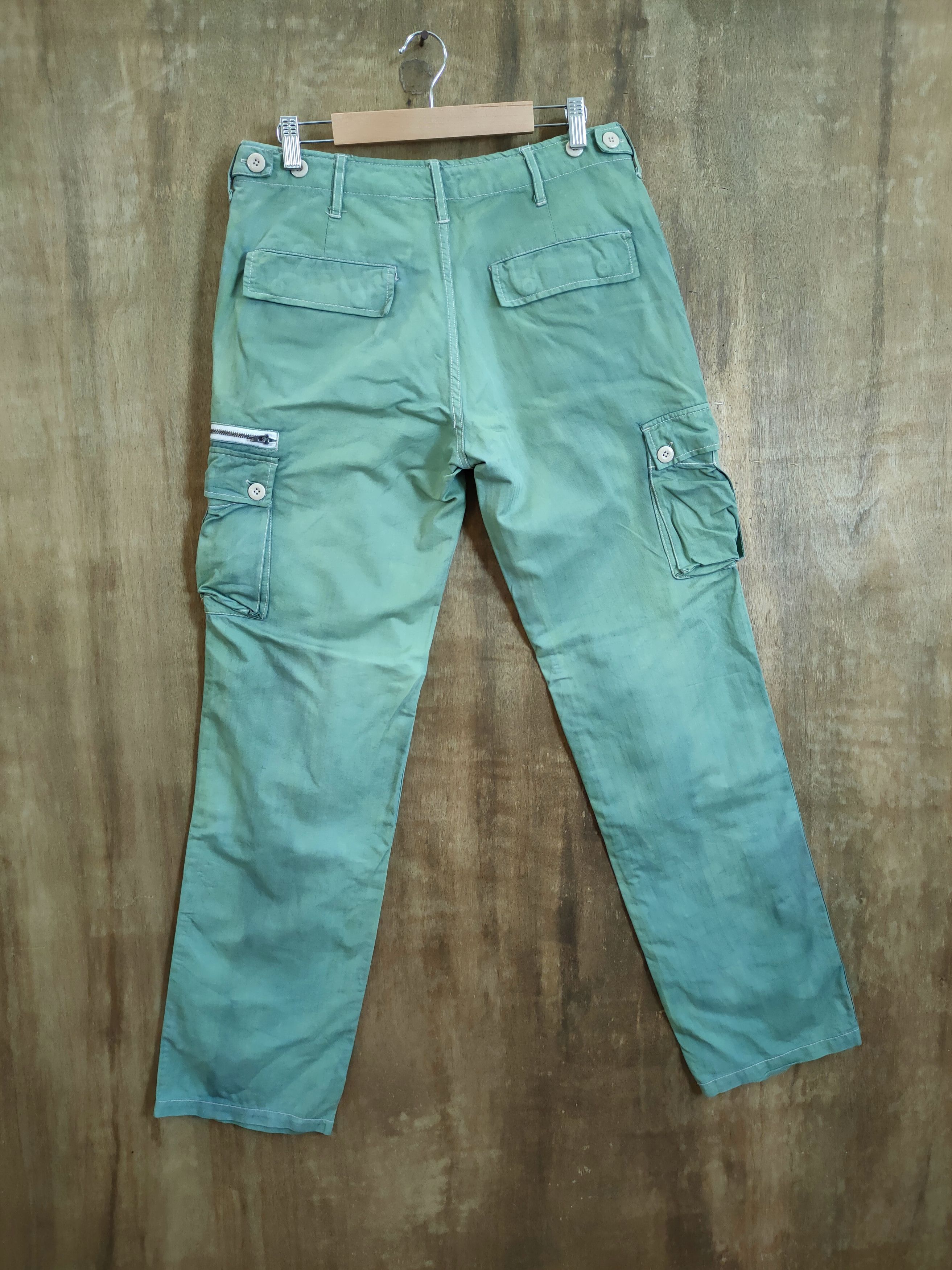 Faded Glory DLL Genuine Comfort utility faded green cargo pants #46-374 Size US 31 - 6 Thumbnail