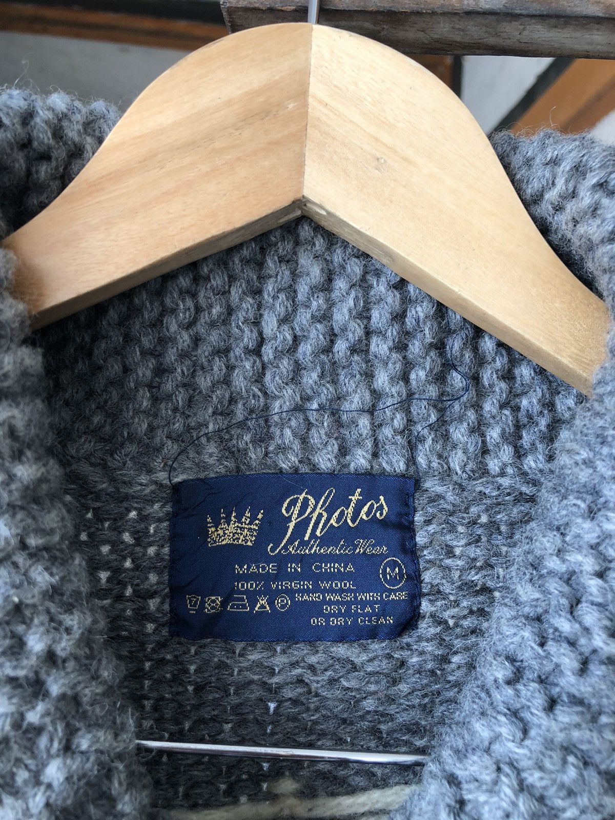 Japanese Brand Vintage Photos Authentic Wear Knit Virgin Wool Winter Jacket Size US M / EU 48-50 / 2 - 6 Thumbnail