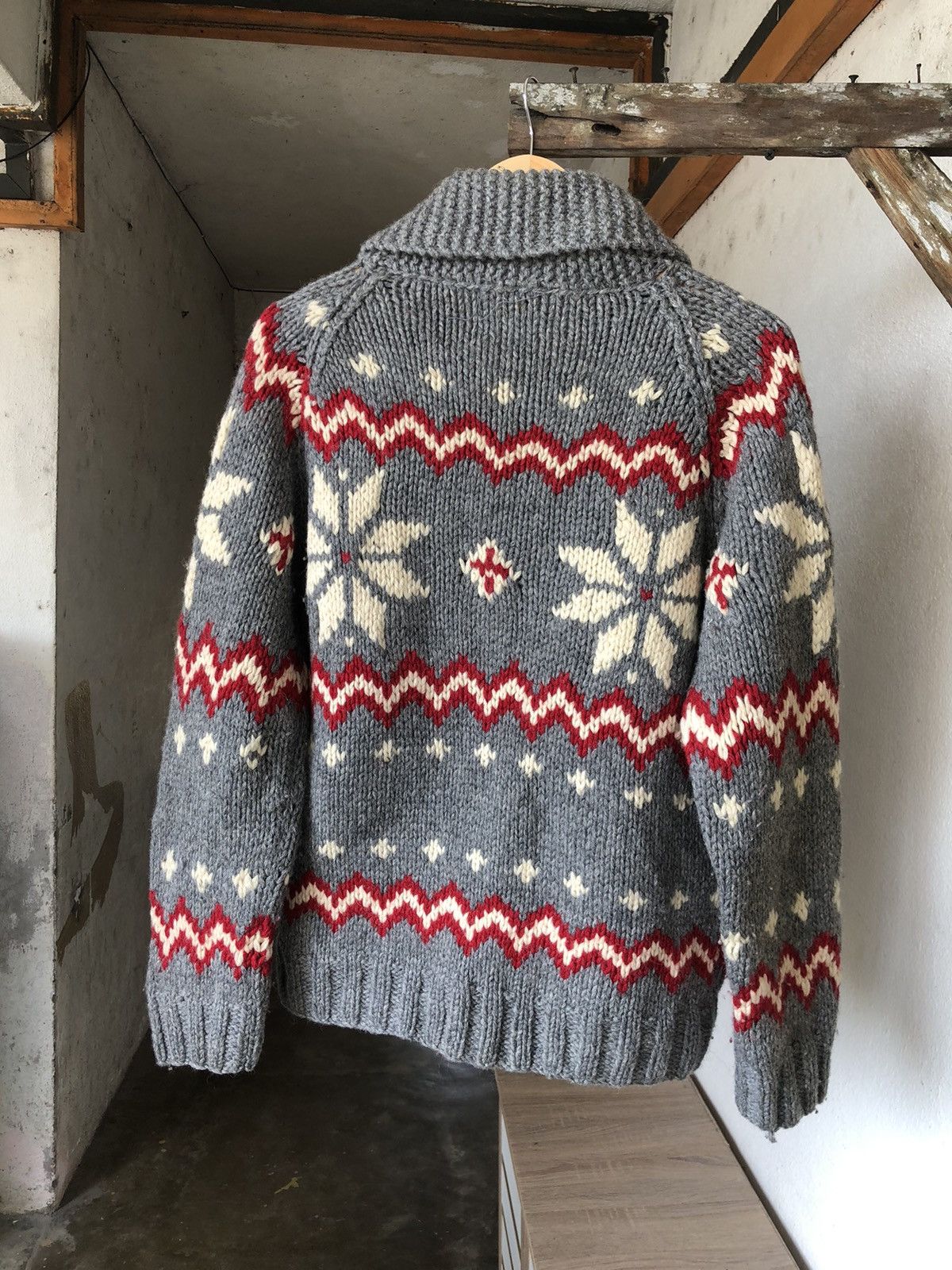 Japanese Brand Vintage Photos Authentic Wear Knit Virgin Wool Winter Jacket Size US M / EU 48-50 / 2 - 2 Thumbnail