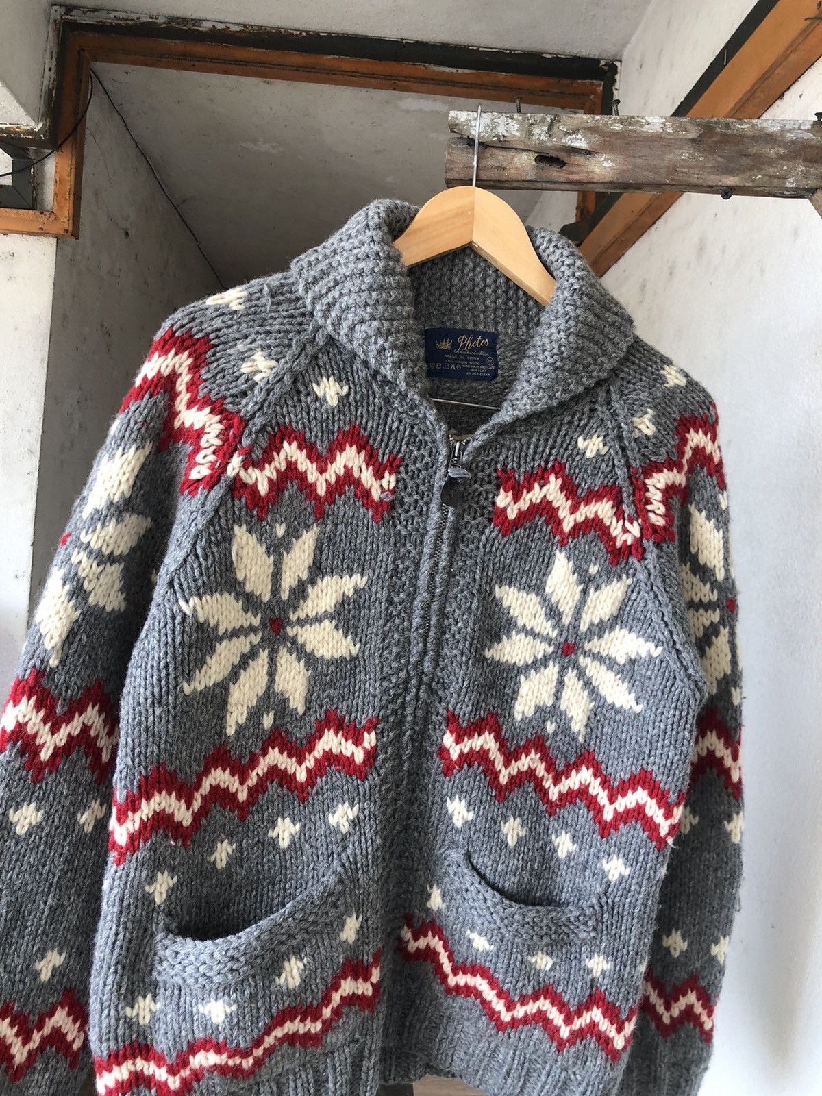 Japanese Brand Vintage Photos Authentic Wear Knit Virgin Wool Winter Jacket Size US M / EU 48-50 / 2 - 4 Thumbnail