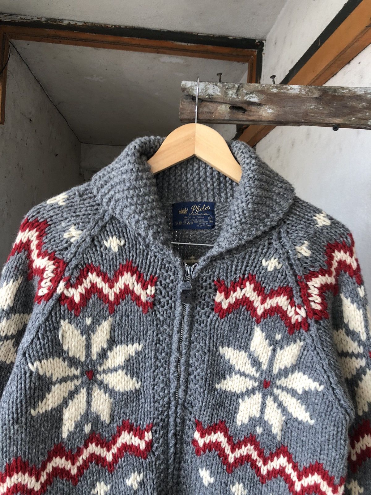 Japanese Brand Vintage Photos Authentic Wear Knit Virgin Wool Winter Jacket Size US M / EU 48-50 / 2 - 5 Thumbnail
