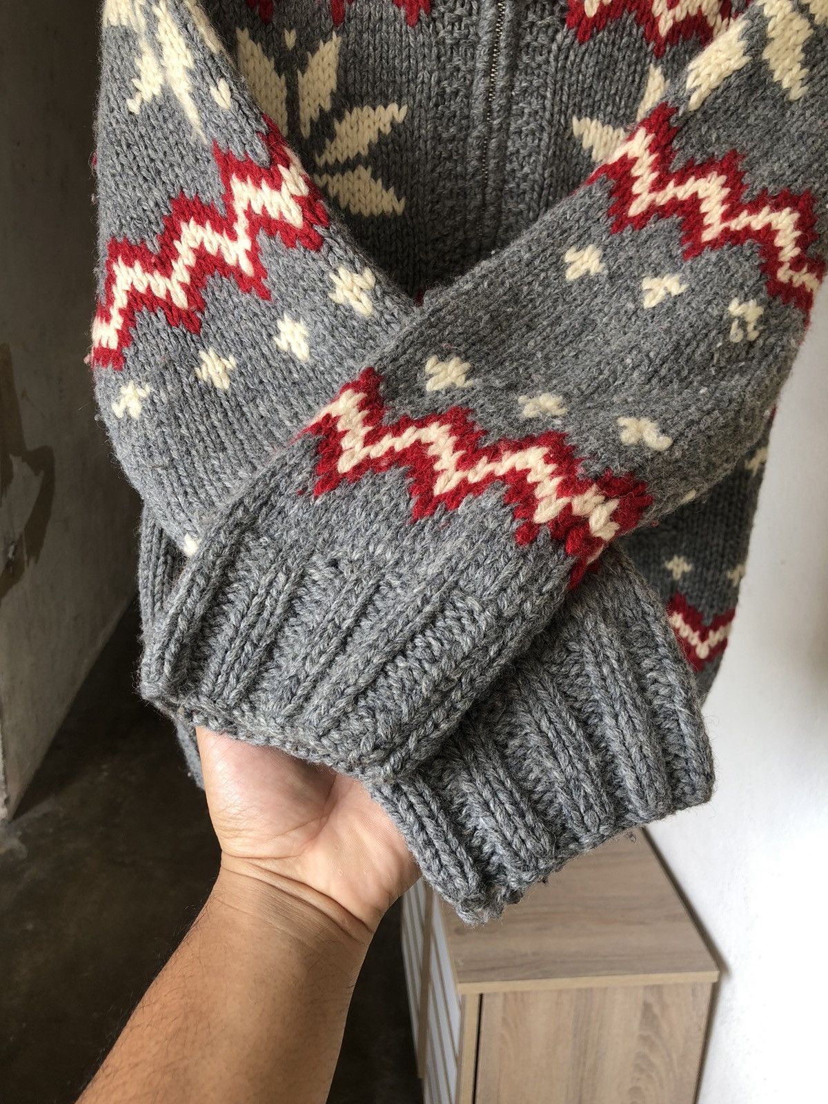 Japanese Brand Vintage Photos Authentic Wear Knit Virgin Wool Winter Jacket Size US M / EU 48-50 / 2 - 10 Thumbnail