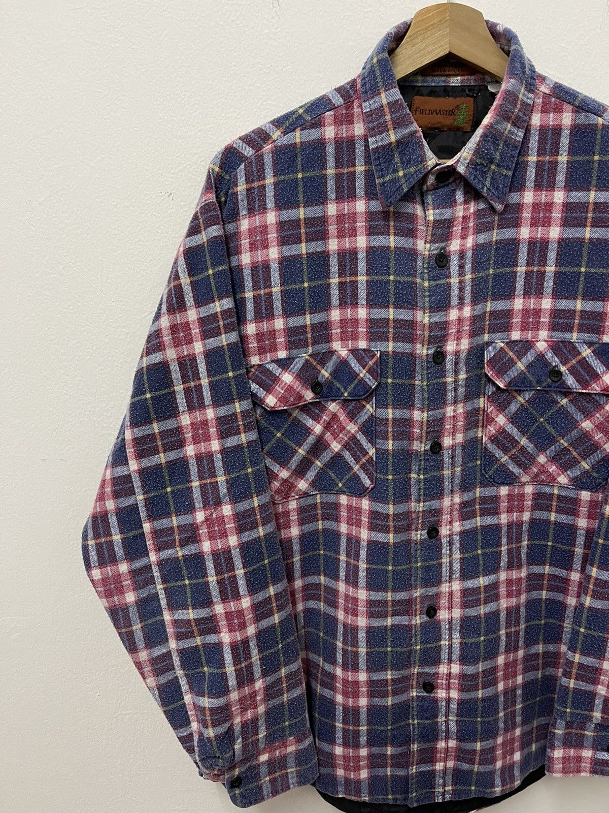 Fieldmaster × Vintage Vintage FieldMaster Plaid Checkered Button Up Flannel Size US L / EU 52-54 / 3 - 3 Thumbnail