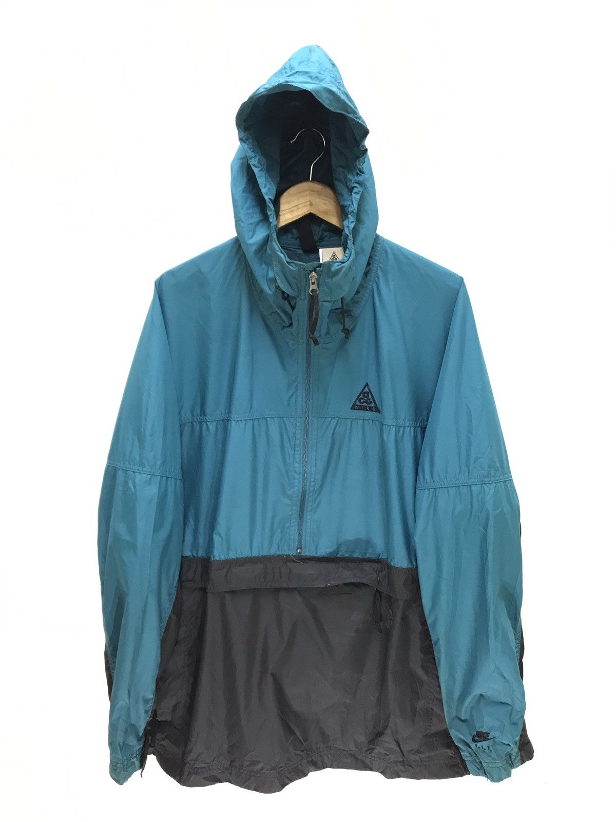 Nike ACG Nike ACG Hoodie Windbreaker Jumper Pullover Two Tone 5🟩9 Size US L / EU 52-54 / 3 - 1 Thumbnail