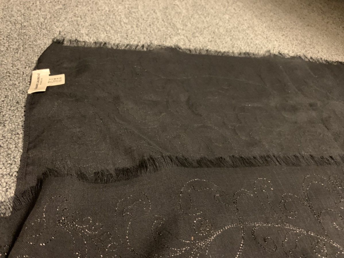 Saint Laurent Paris Saint Laurent ss15 psych rock embroidered floral scarf Size ONE SIZE - 11 Thumbnail