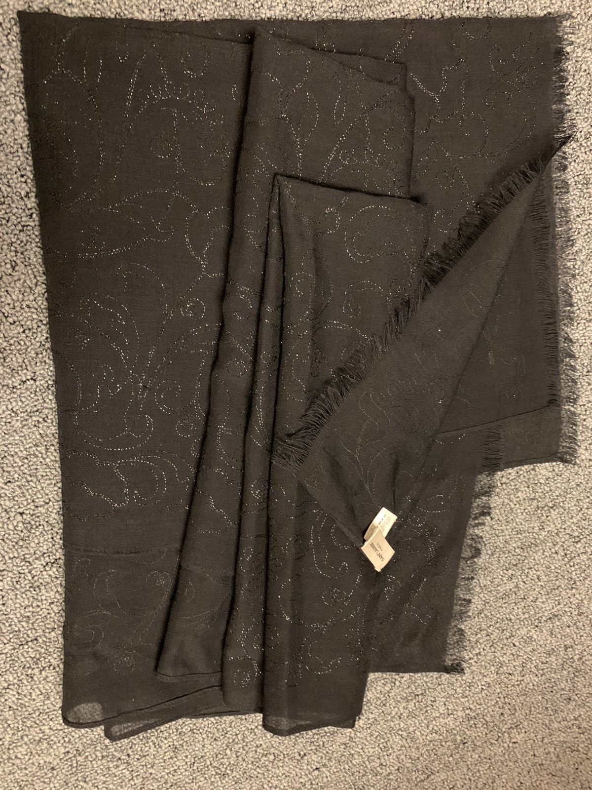 Saint Laurent Paris Saint Laurent ss15 psych rock embroidered floral scarf Size ONE SIZE - 3 Thumbnail