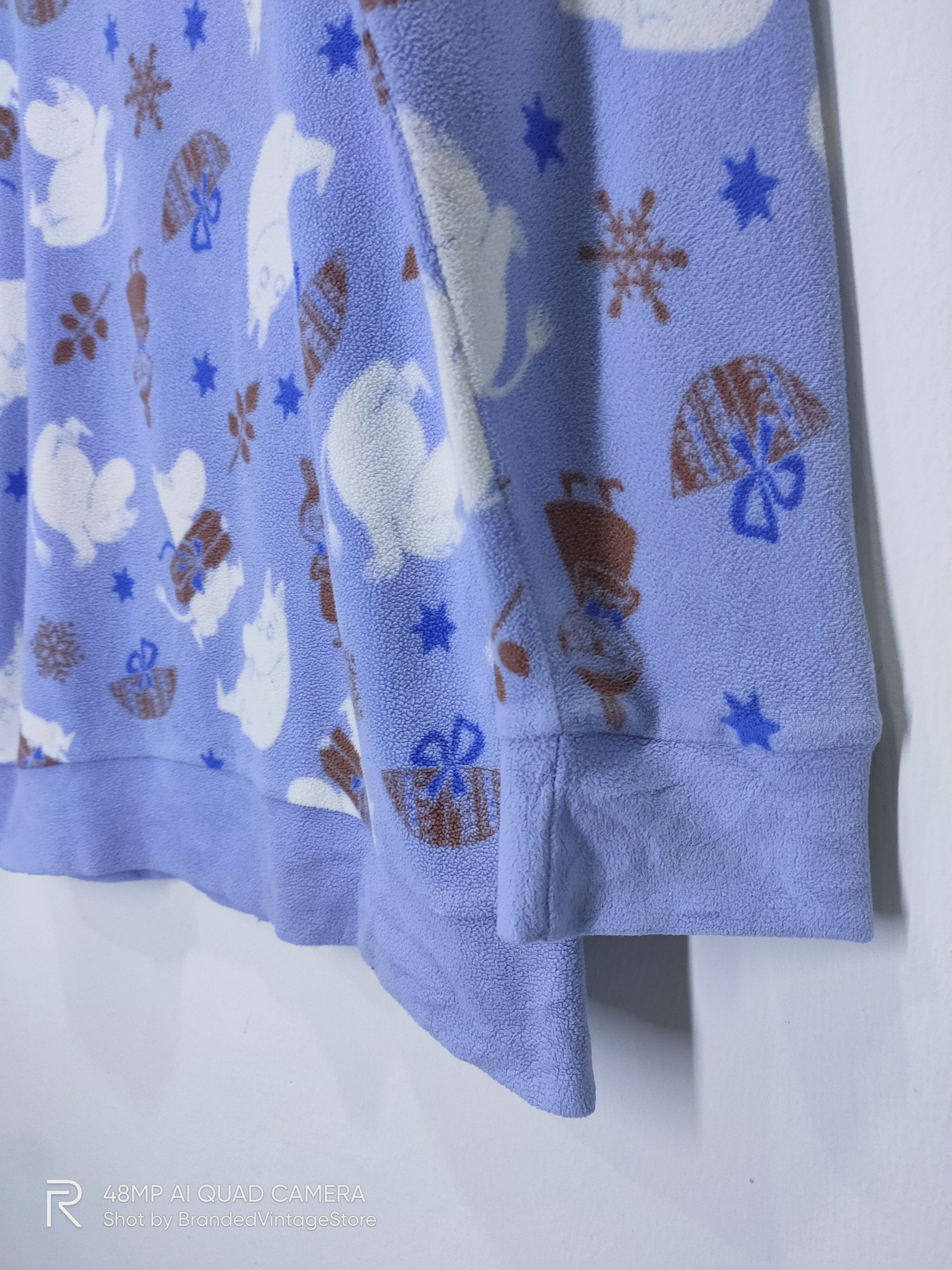 Japanese Brand × Uniqlo UNIQLO MOOMIN Cartoon Fullprint Fleece Sweatshirt Sleepwear Size S / US 4 / IT 40 - 4 Thumbnail