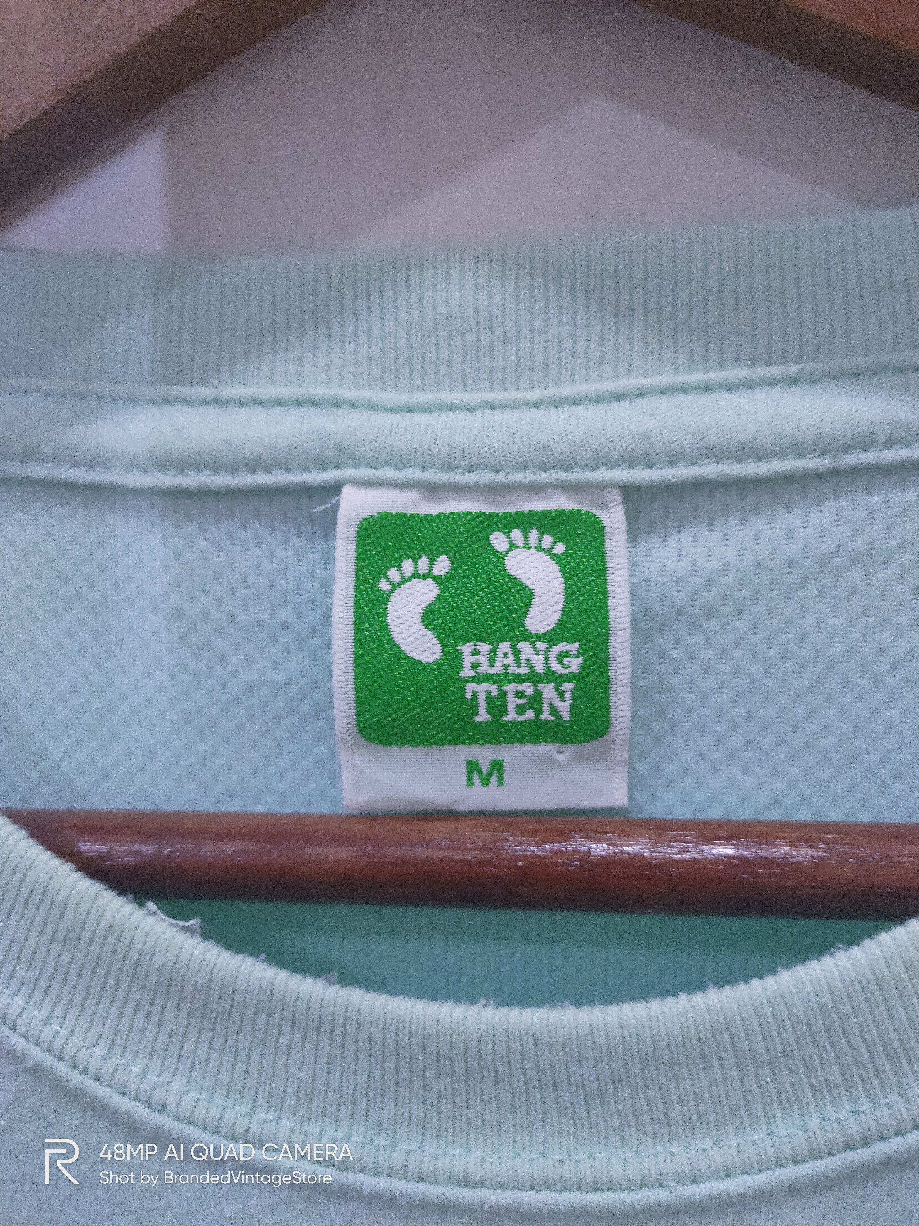 Hang Ten Vintage 80s HANG TEN Stripe Logo California Beach Surf Tee Size US M / EU 48-50 / 2 - 8 Thumbnail