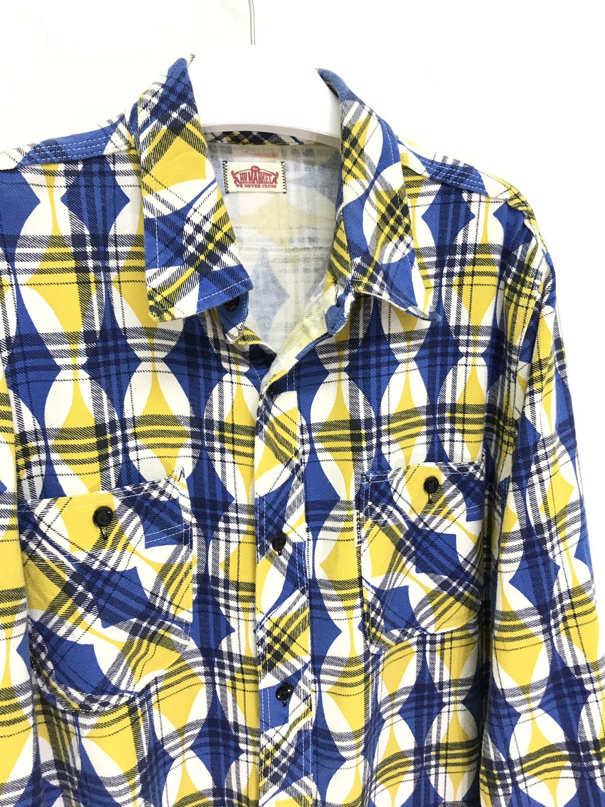 HOLLYWOOD RANCH MARKET Made in Japan HR Market Flannel Button Up Tartan Plaid Size US M / EU 48-50 / 2 - 3 Thumbnail