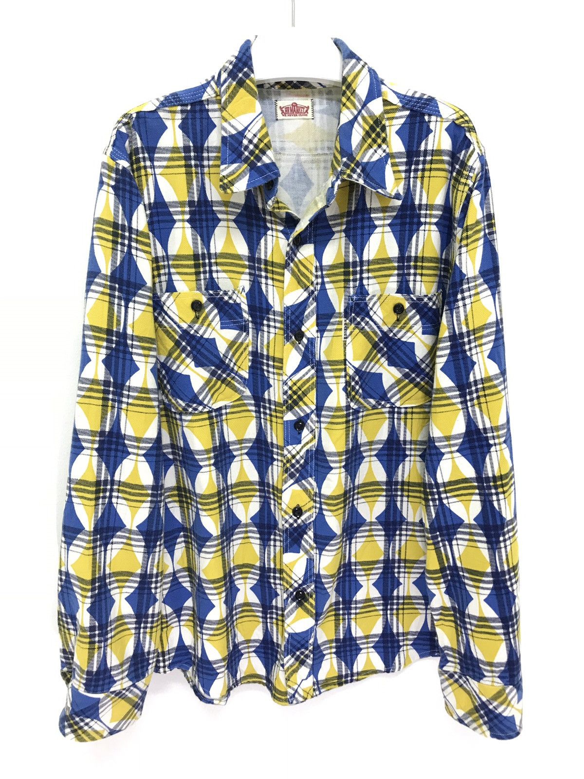HOLLYWOOD RANCH MARKET Made in Japan HR Market Flannel Button Up Tartan Plaid Size US M / EU 48-50 / 2 - 1 Thumbnail
