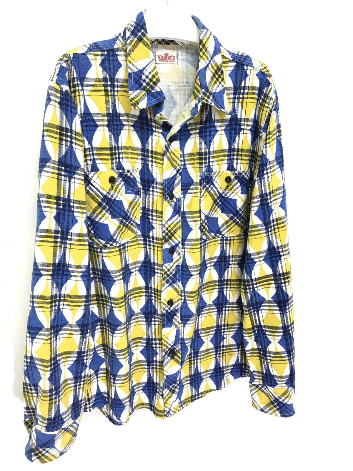 HOLLYWOOD RANCH MARKET Made in Japan HR Market Flannel Button Up Tartan Plaid Size US M / EU 48-50 / 2 - 2 Thumbnail