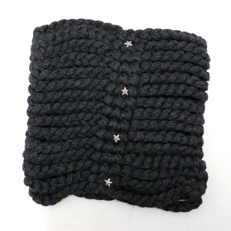 image of Chrome Hearts Cashmere Neck Warmer in Black, Women's