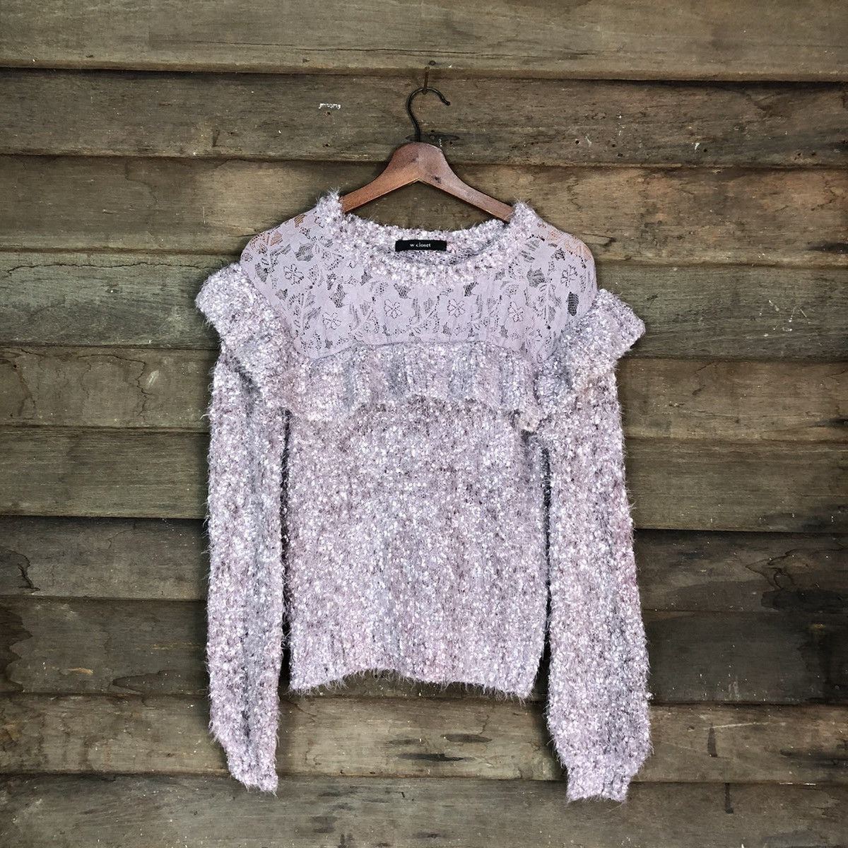 Homespun Knitwear W Closet Shag Shaggy Fur Mohair Knitwear #6695 Size US S / EU 44-46 / 1 - 1 Thumbnail