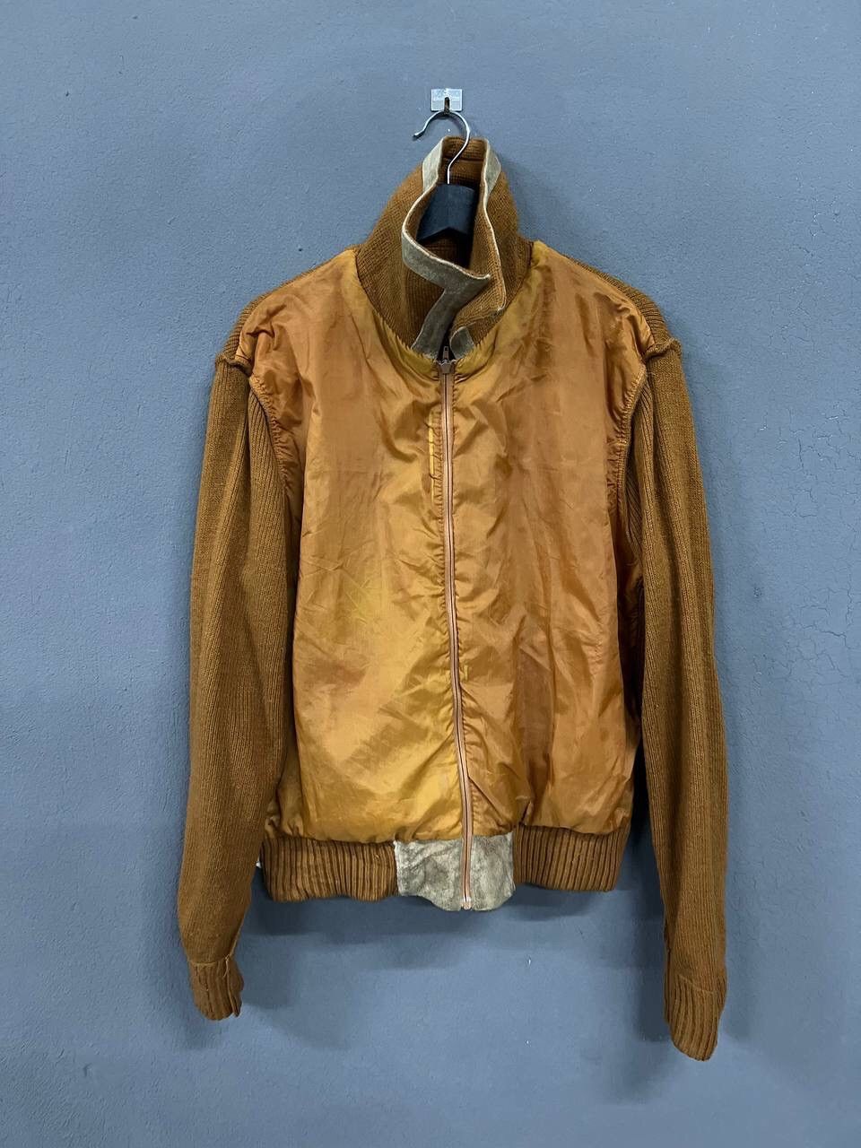 Japanese Brand RICHMAN BROTHERS LEATHER KNITTED JACKET Size US L / EU 52-54 / 3 - 12 Thumbnail