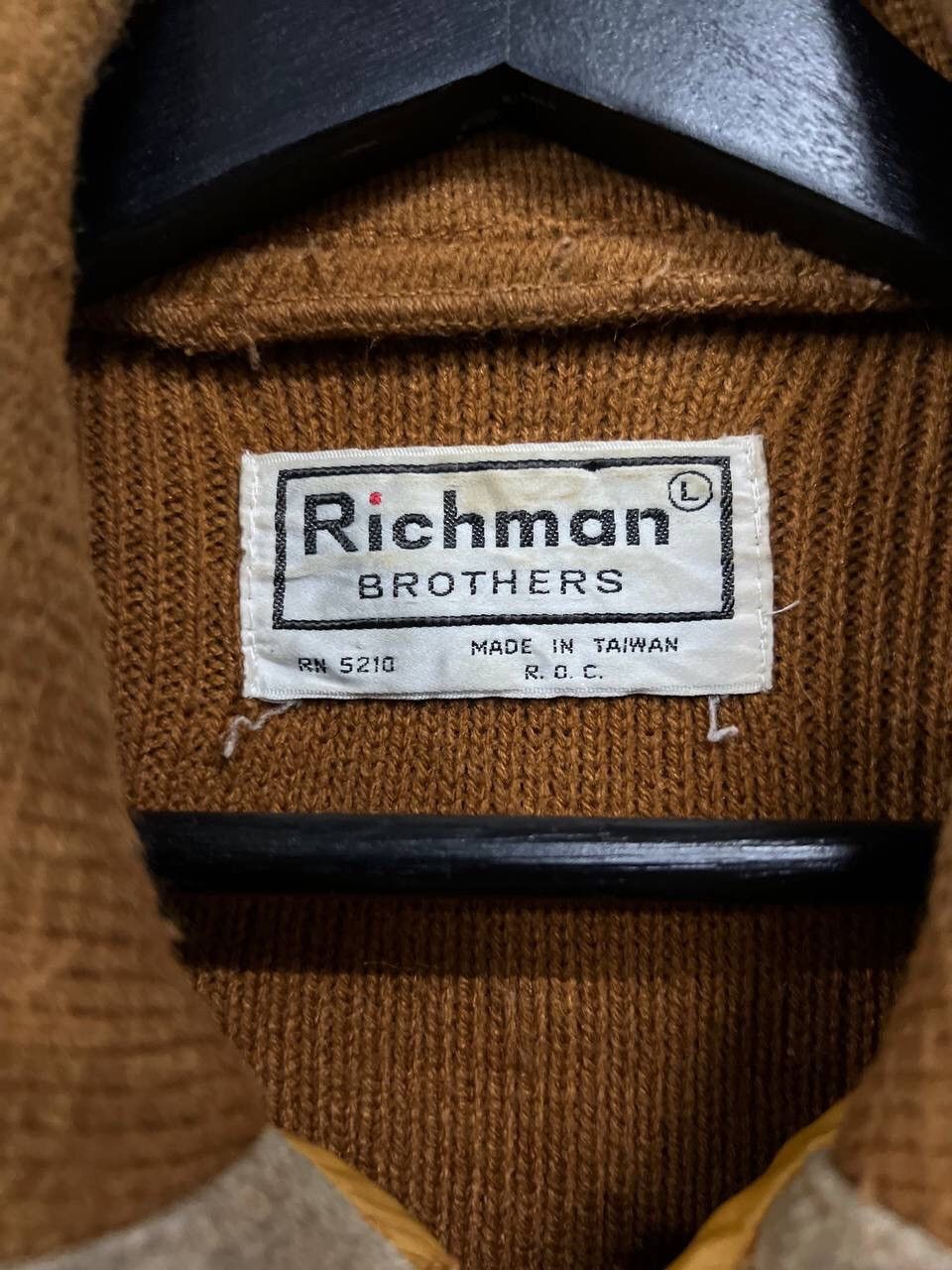 Japanese Brand RICHMAN BROTHERS LEATHER KNITTED JACKET Size US L / EU 52-54 / 3 - 8 Thumbnail