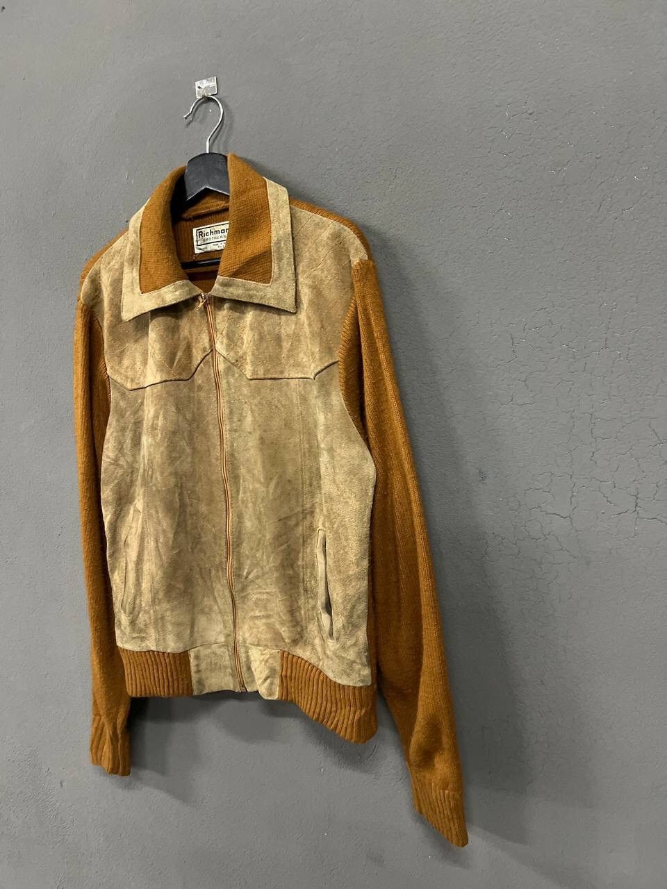 Japanese Brand RICHMAN BROTHERS LEATHER KNITTED JACKET Size US L / EU 52-54 / 3 - 3 Thumbnail