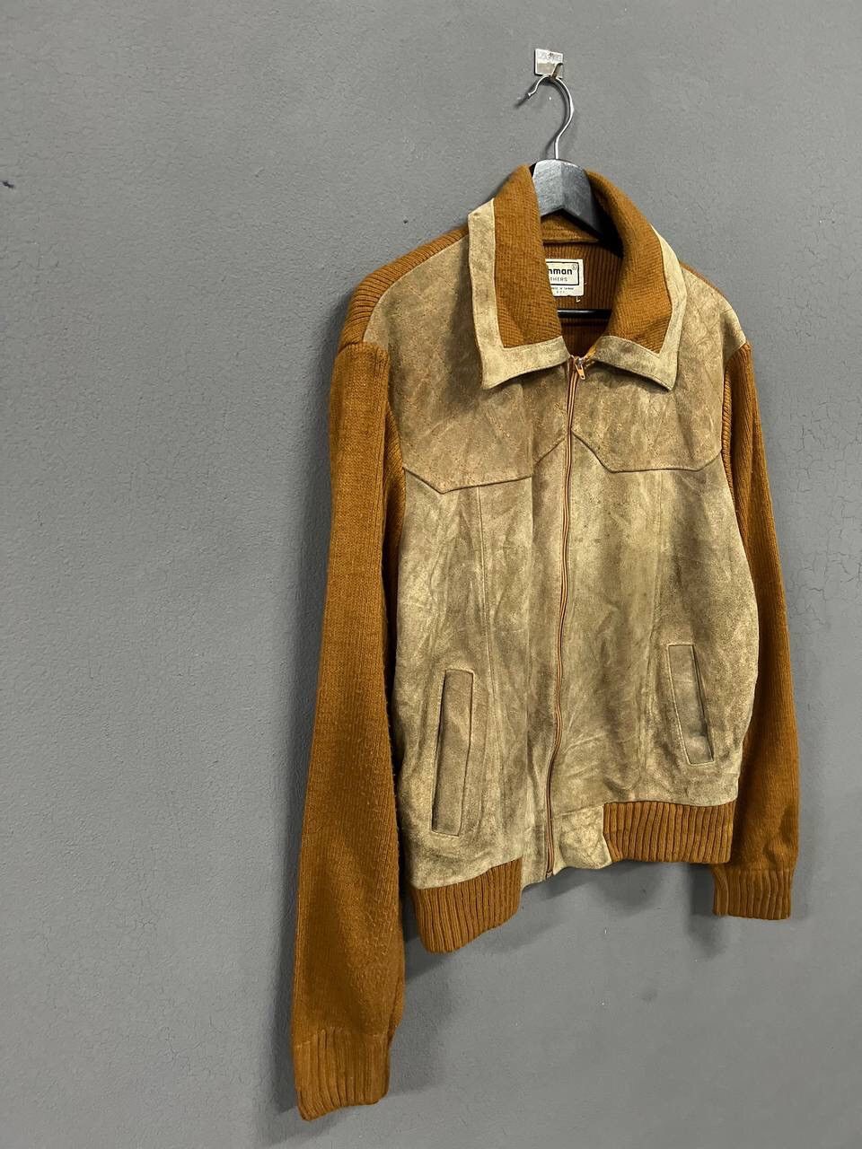 Japanese Brand RICHMAN BROTHERS LEATHER KNITTED JACKET Size US L / EU 52-54 / 3 - 2 Thumbnail
