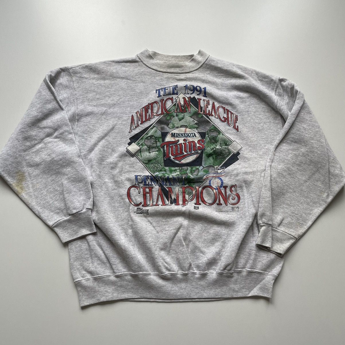 MLB Vintage 1991 Minnesota Twins World Series Champions Crewneck Size US M / EU 48-50 / 2 - 1 Thumbnail