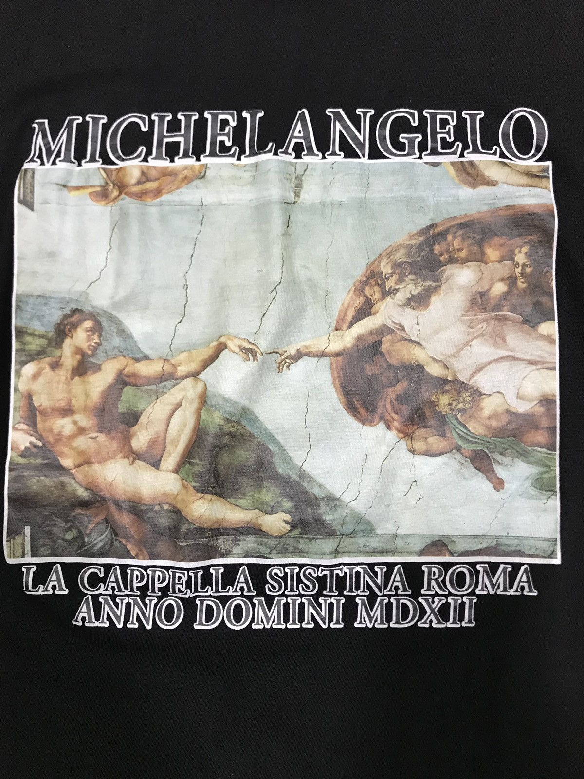 Vintage 90s Michelangelo “The Creation of Adam” T-Shirt Size US L / EU 52-54 / 3 - 3 Thumbnail