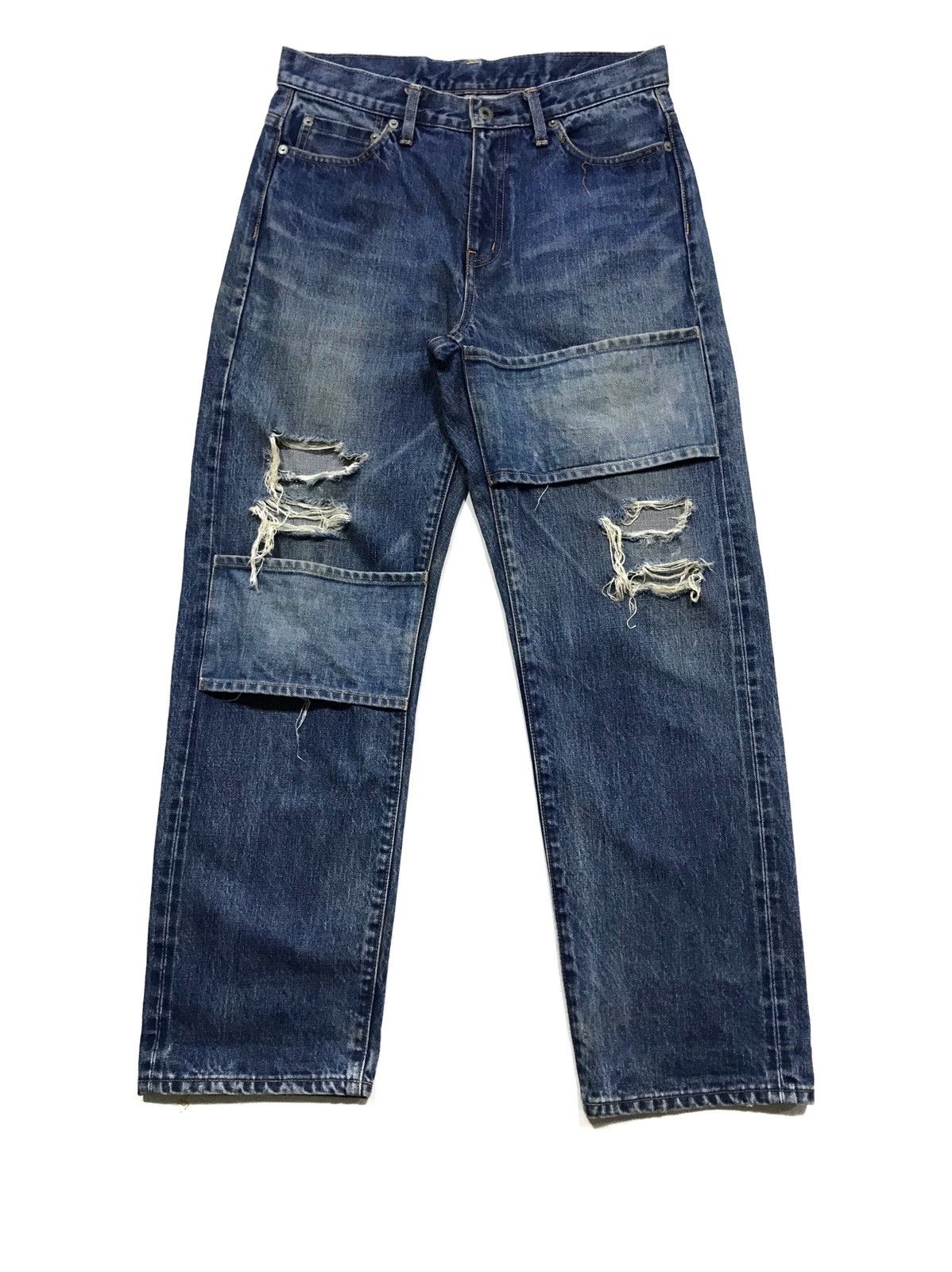 WHIZ LIMITED SS02 Cuff Distressed Jeans Size US 30 / EU 46 - 1 Thumbnail