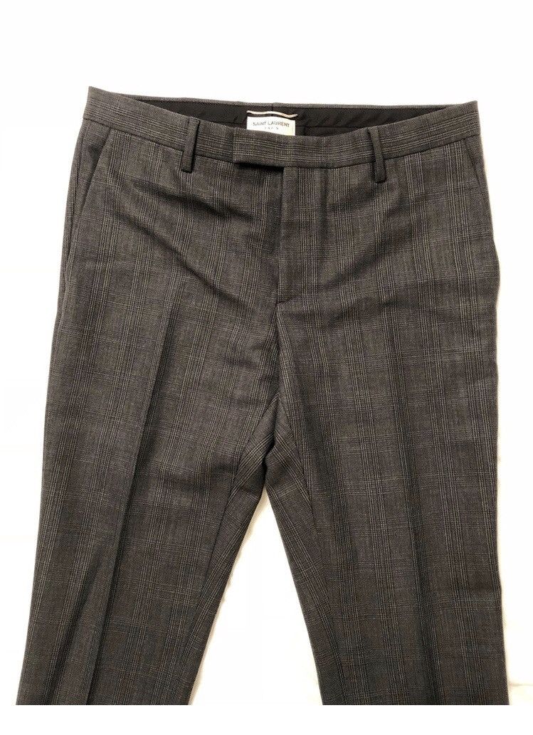 Hedi Slimane × Saint Laurent Paris FW14 Grey Plaid Suit Size 42R - 4 Thumbnail