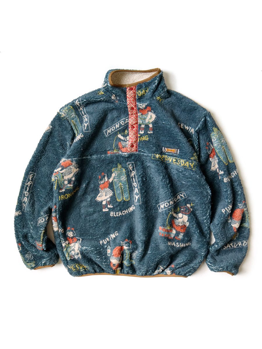 Kapital Kapital Kountry Calendar Pattern Fleeced Snap Jacket Size US S / EU 44-46 / 1 - 1 Preview
