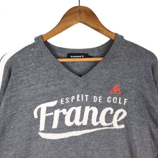 Le Coq Sportif Le Coq Sportif Golf France Vneck Sweatshirt Size US L / EU 52-54 / 3 - 2 Thumbnail