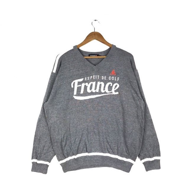 Le Coq Sportif Le Coq Sportif Golf France Vneck Sweatshirt Size US L / EU 52-54 / 3 - 1 Thumbnail