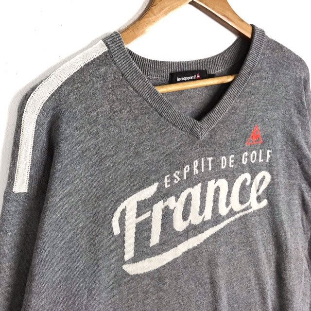 Le Coq Sportif Le Coq Sportif Golf France Vneck Sweatshirt Size US L / EU 52-54 / 3 - 3 Thumbnail