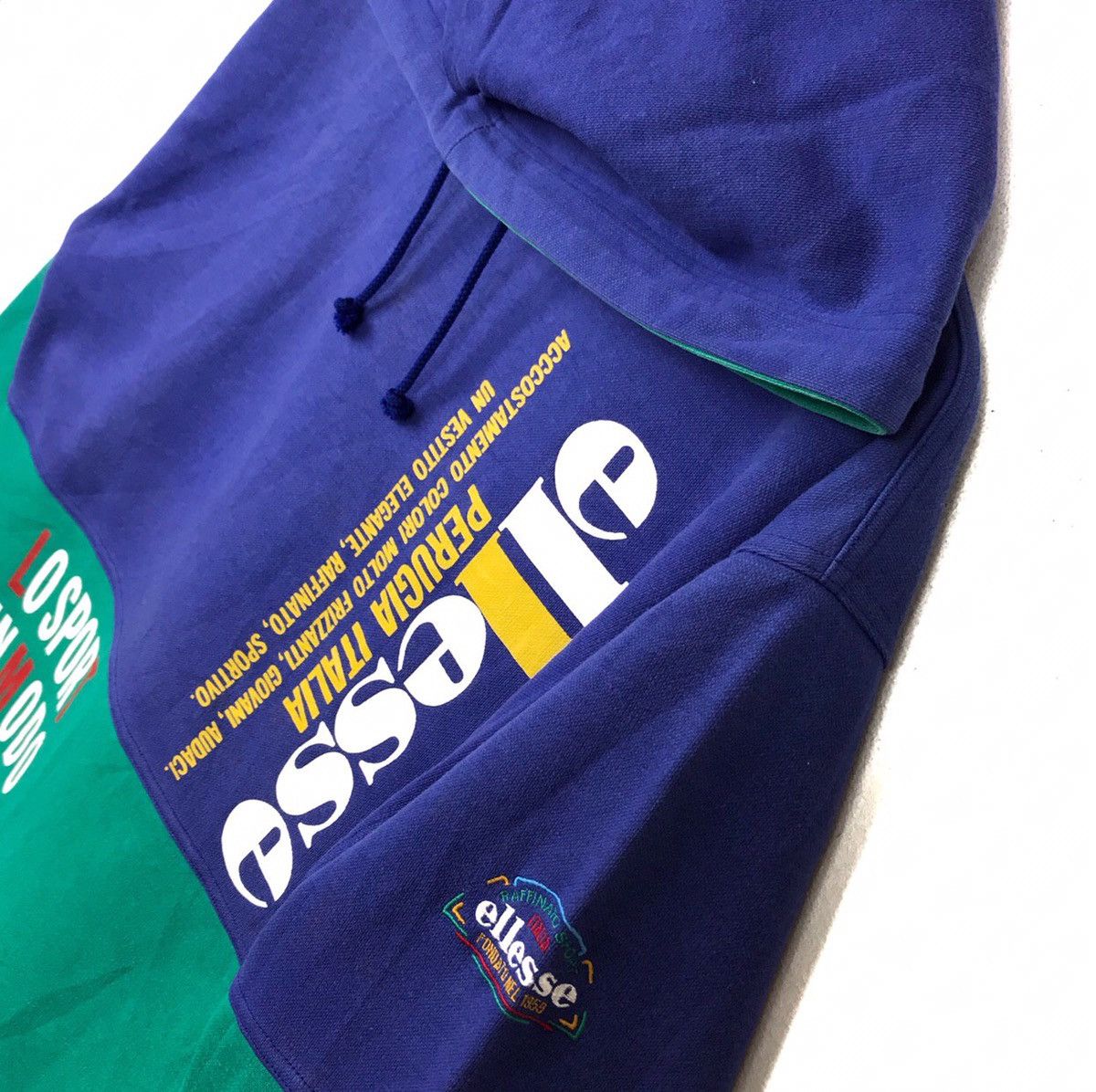 Ellesse × Vintage Vintage 90s Ellesse Jaspo Hoodie Pullover Sweatshirt Size US M / EU 48-50 / 2 - 3 Thumbnail