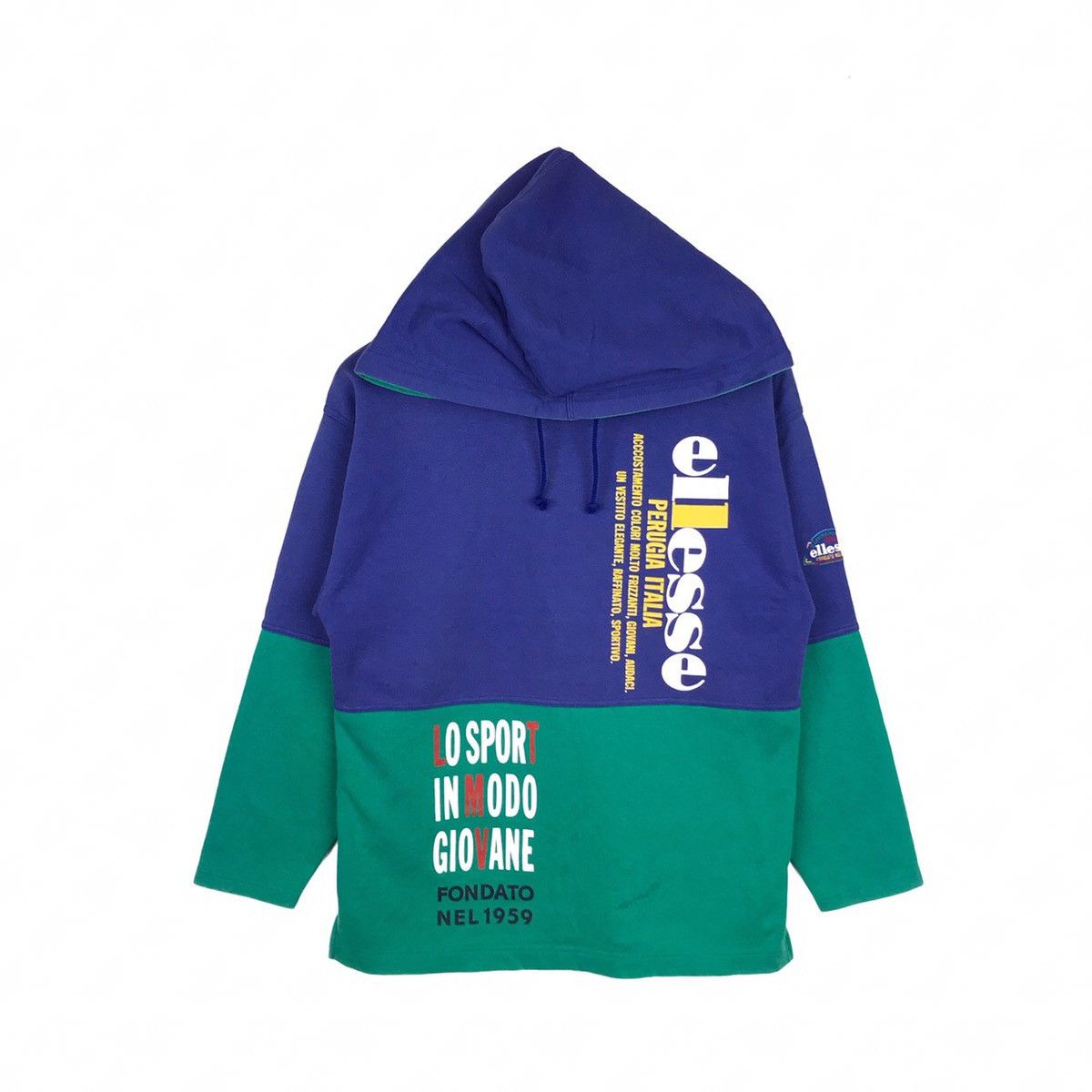 Ellesse × Vintage Vintage 90s Ellesse Jaspo Hoodie Pullover Sweatshirt Size US M / EU 48-50 / 2 - 1 Thumbnail