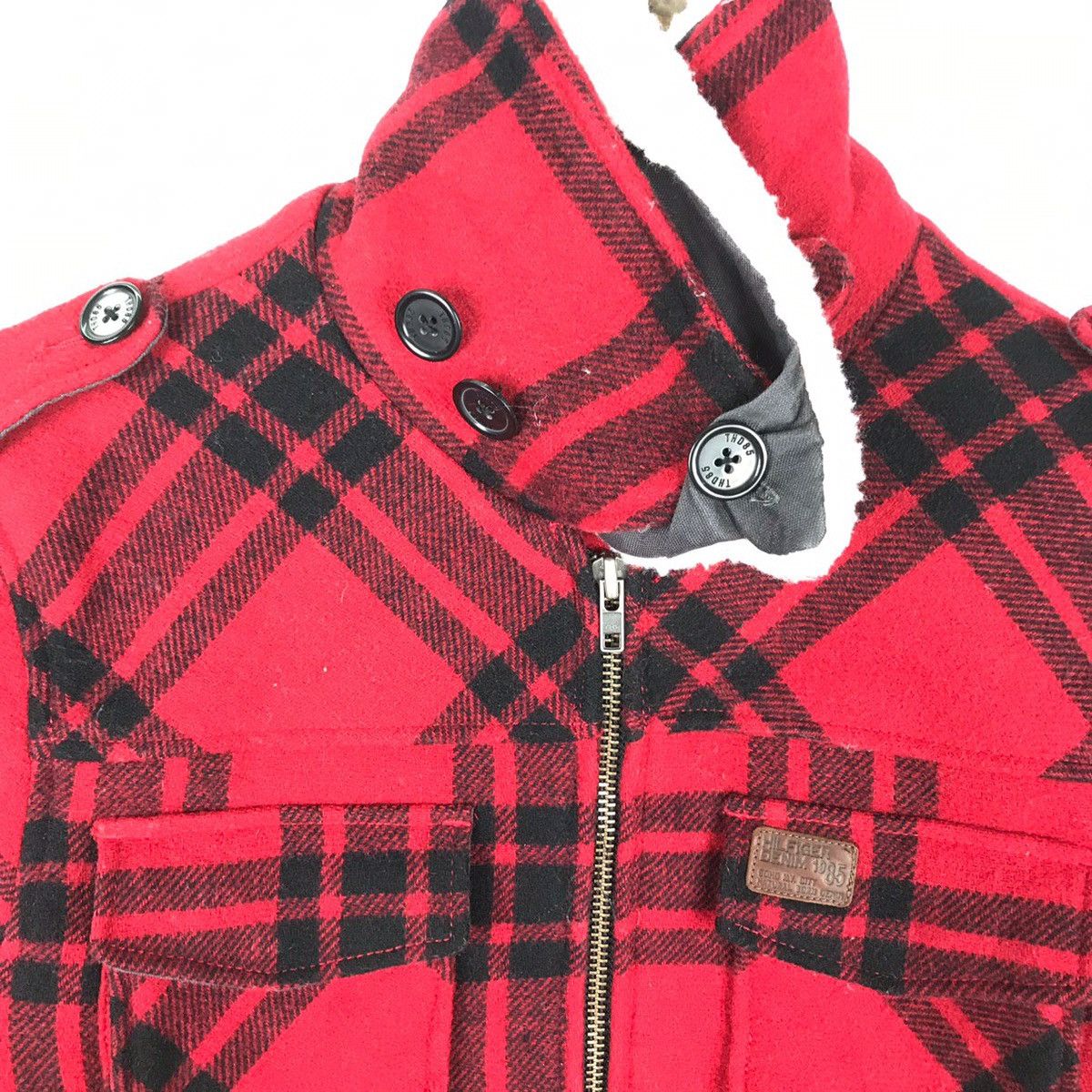 Tommy Hilfiger Hilfiger Denim Tartan Wool Zipper Jacket Size US S / EU 44-46 / 1 - 2 Thumbnail