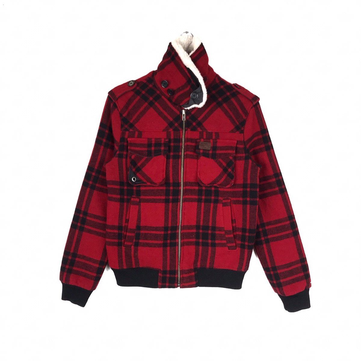 Hilfiger Denim Tartan Wool Zipper Jacket