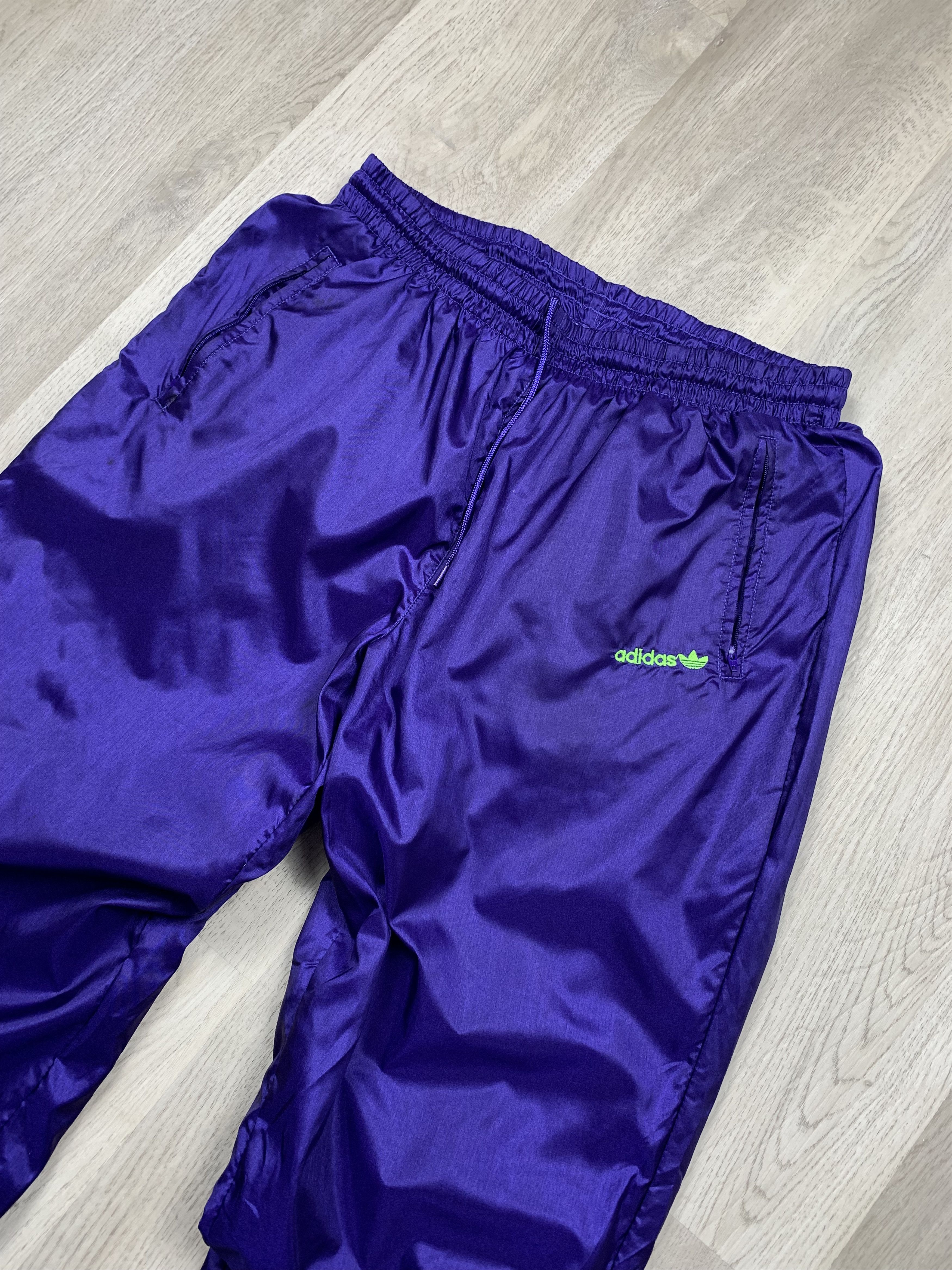 Adidas Adidas 90s Vintage Nylon Mens Track Pants Drill Size US 34 / EU 50 - 2 Thumbnail