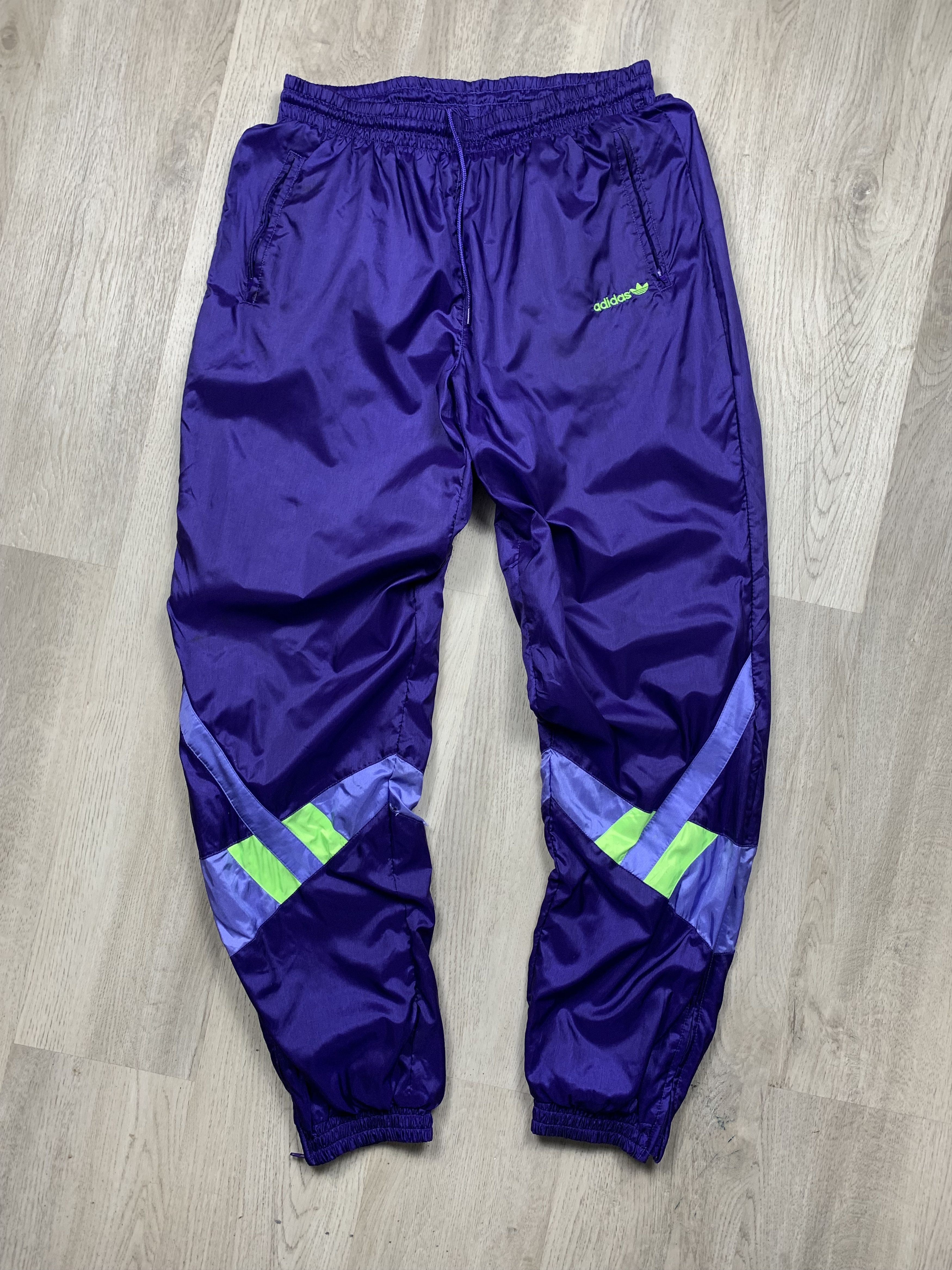 Adidas Adidas 90s Vintage Nylon Mens Track Pants Drill Size US 34 / EU 50 - 1 Thumbnail