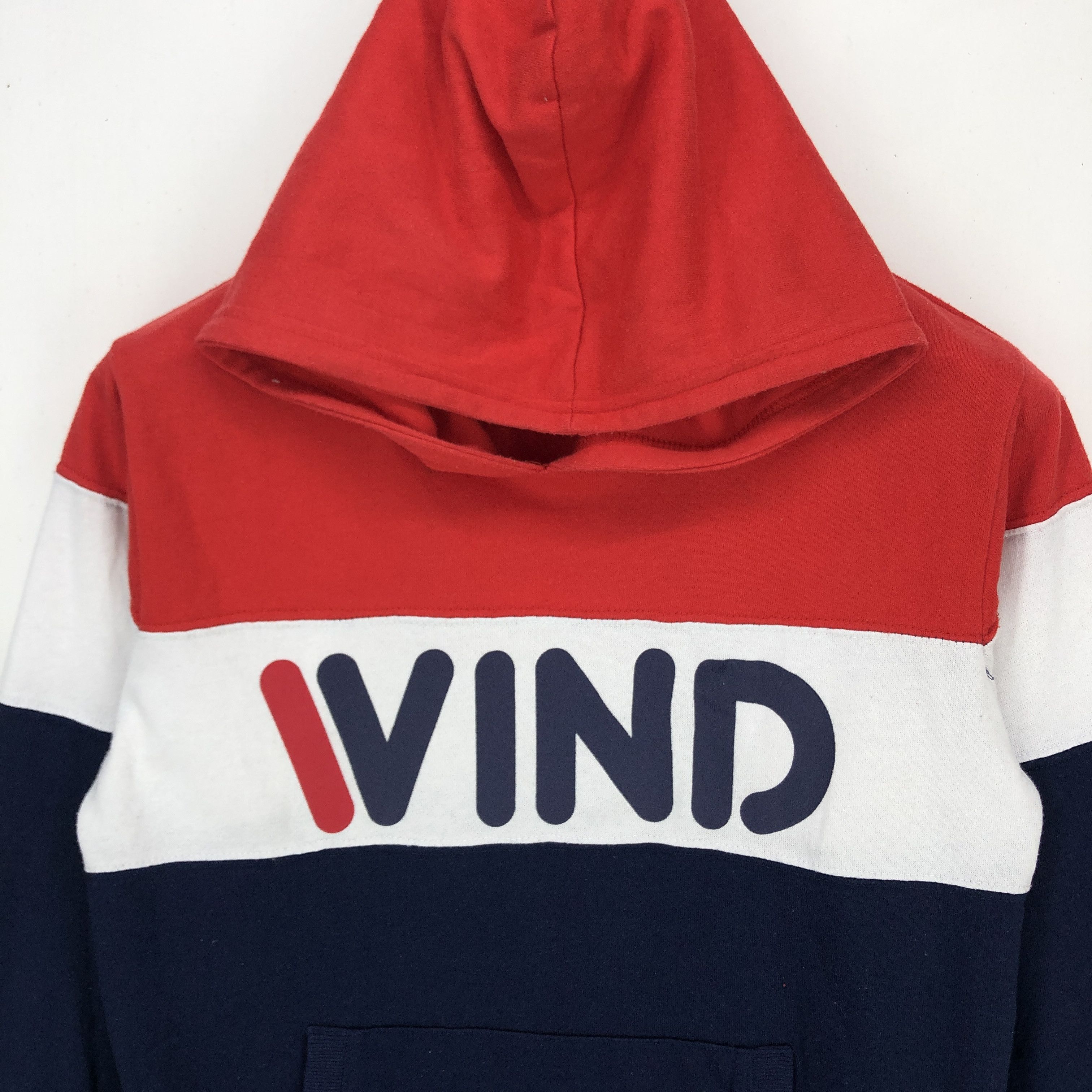 Japanese Brand WIND by VOLCANIC Stripe Hoodie Pullover #1357-48 Size US S / EU 44-46 / 1 - 2 Thumbnail