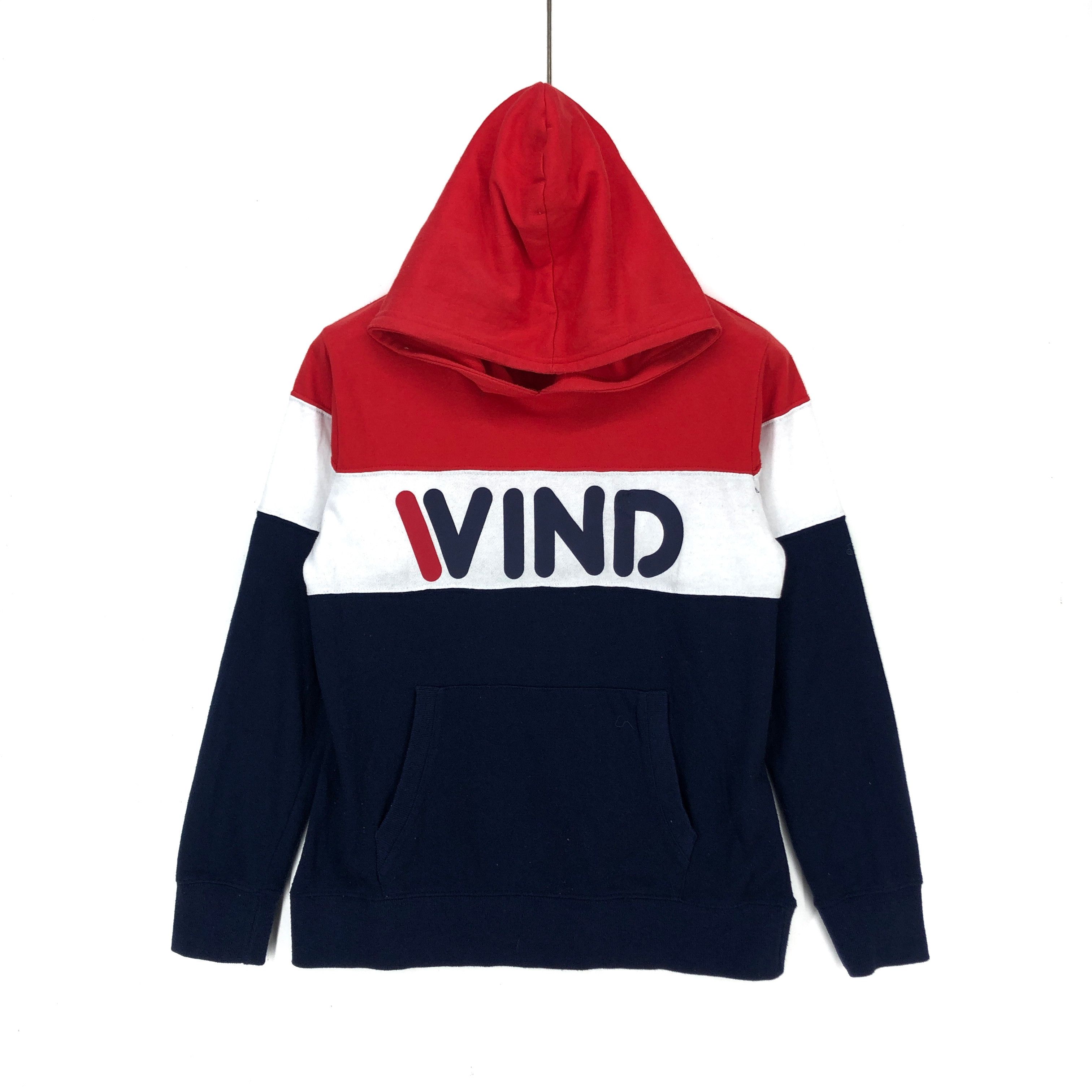 Japanese Brand WIND by VOLCANIC Stripe Hoodie Pullover #1357-48 Size US S / EU 44-46 / 1 - 1 Thumbnail