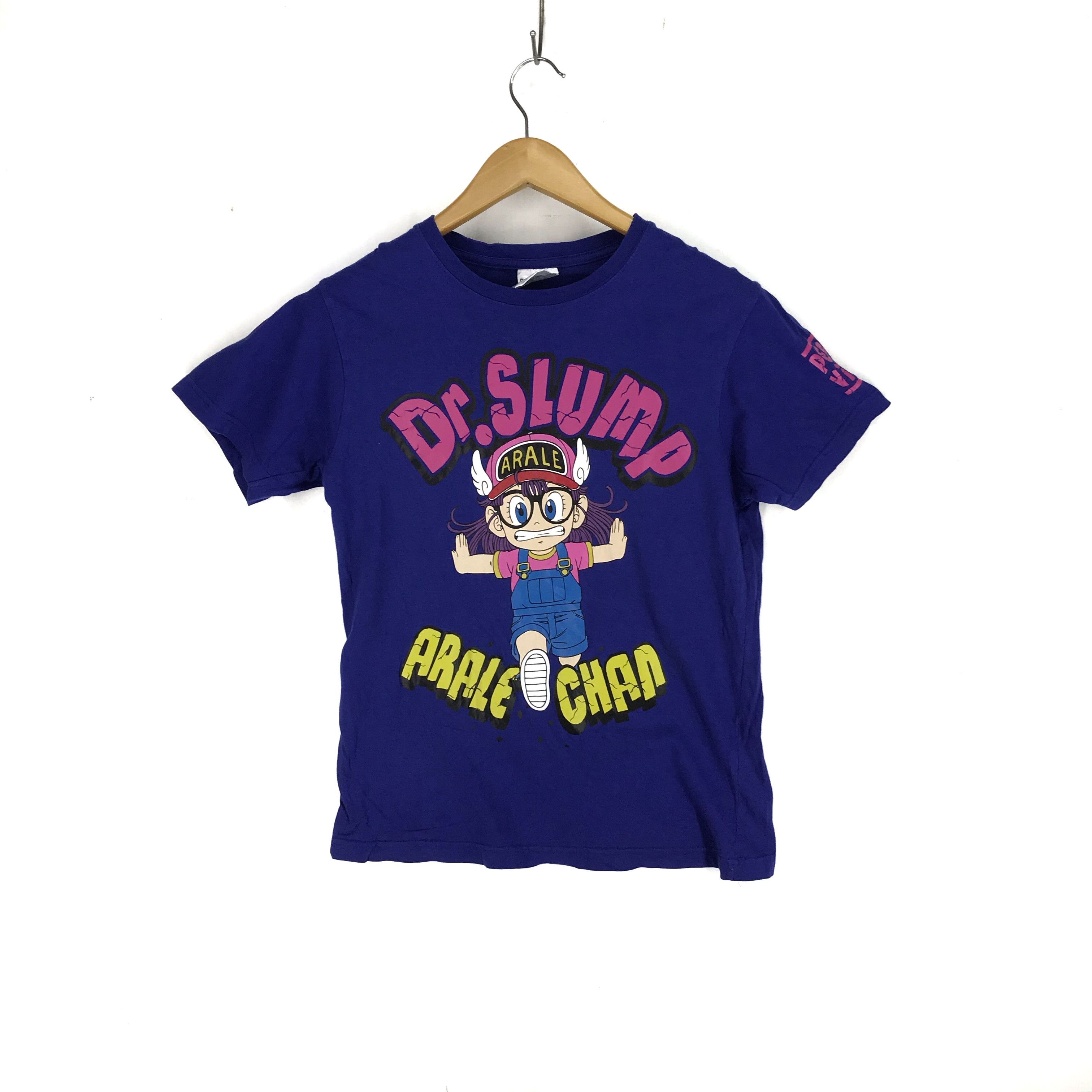 image of Anima x Cartoon Network Dr Slump Arale Chan Crew Neck T Shirt 2323-80 in Blue, Men's (Size XS)