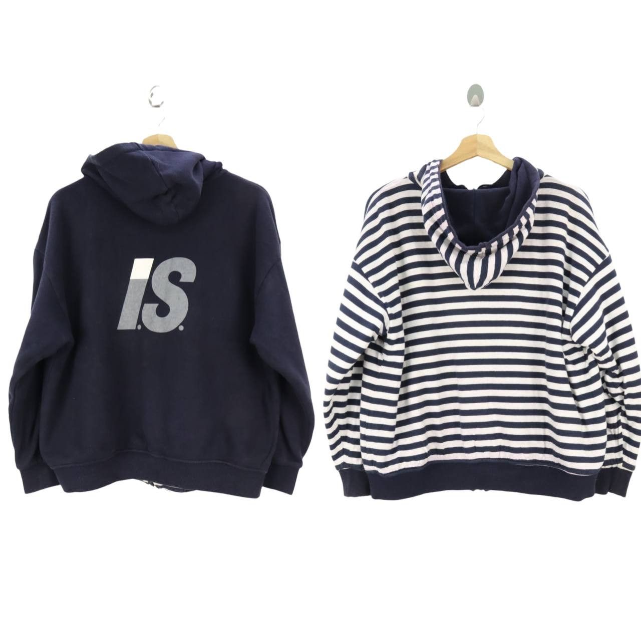 image of Issey Miyake (Is) Vintage Reversible Hoodie in Navy, Men's (Size Medium)