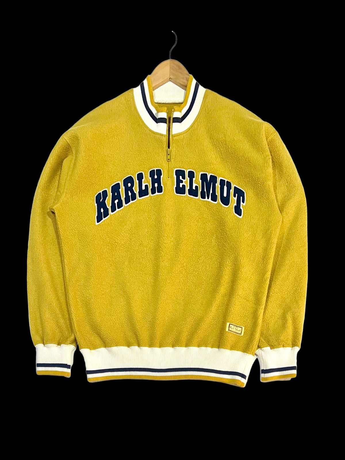 Karl Helmut VTG 90s KARL HELMUT SHERPA BIG EMBROIDERED SPELLOUT HALF ZIP Size US L / EU 52-54 / 3 - 2 Thumbnail